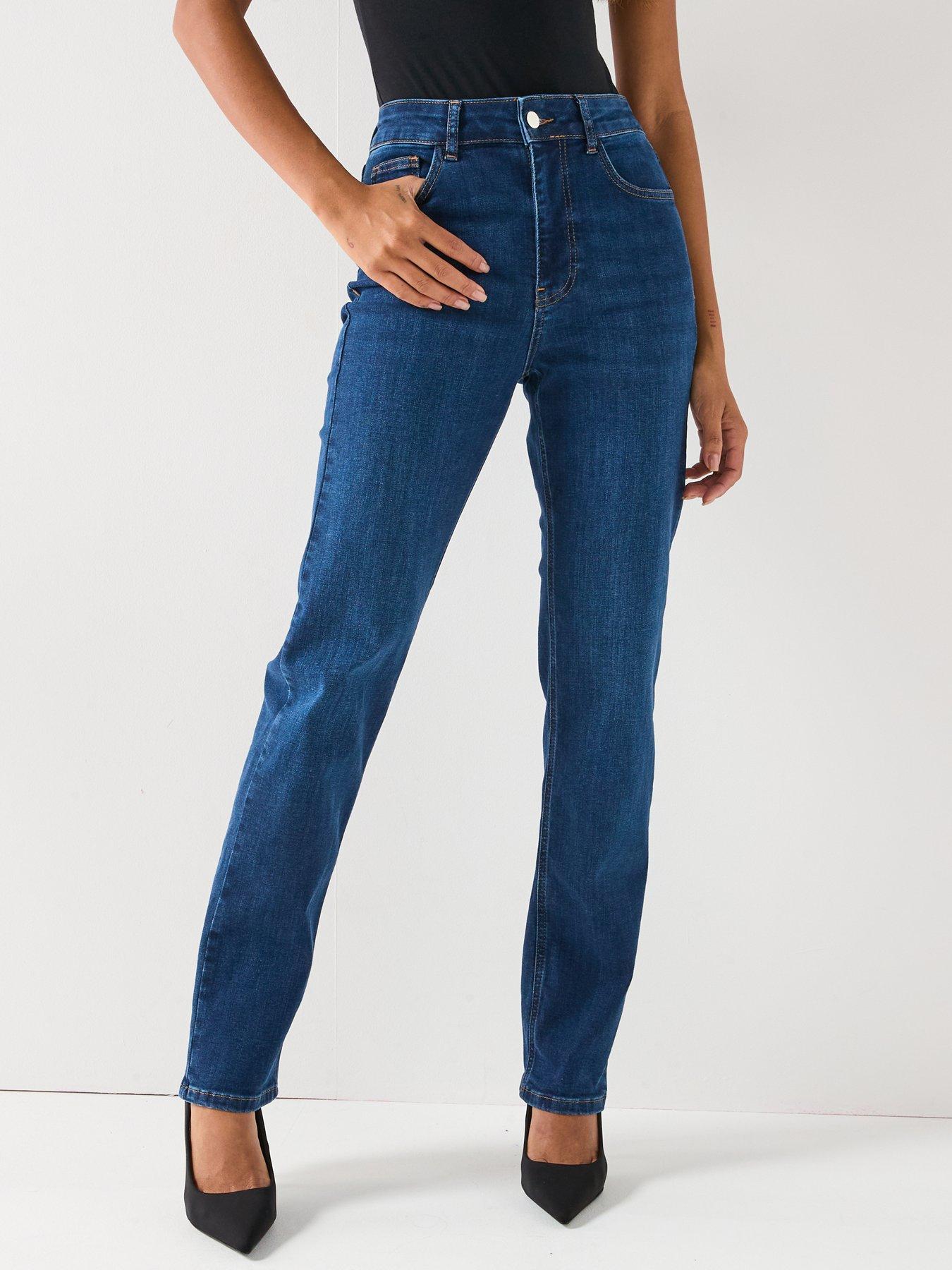 V by Very Sculpt Straight Leg Jeans - Dark Wash