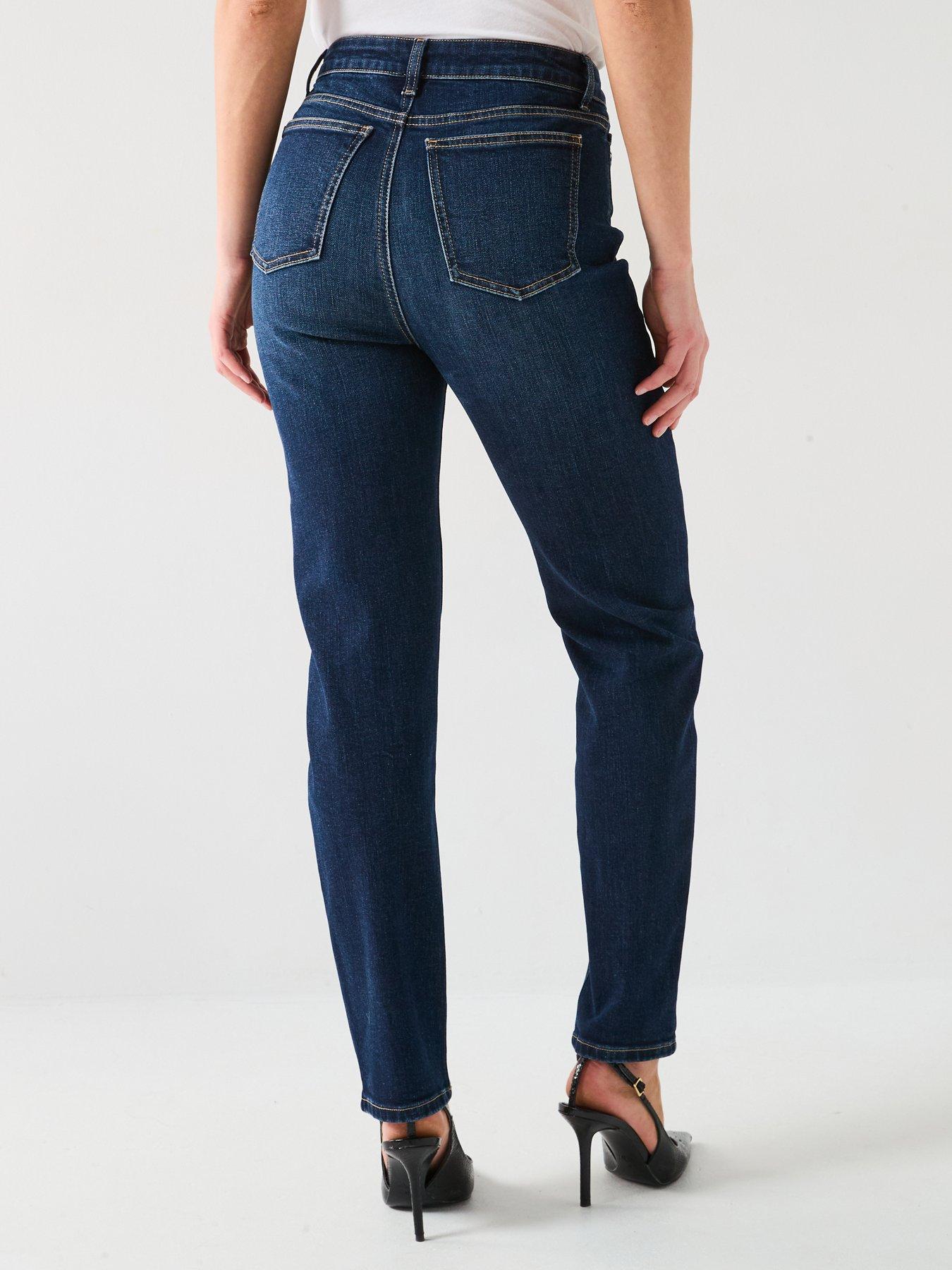 Image 2 of 6 of V by Very Slim Fit High Waist Jeans - Dark Wash