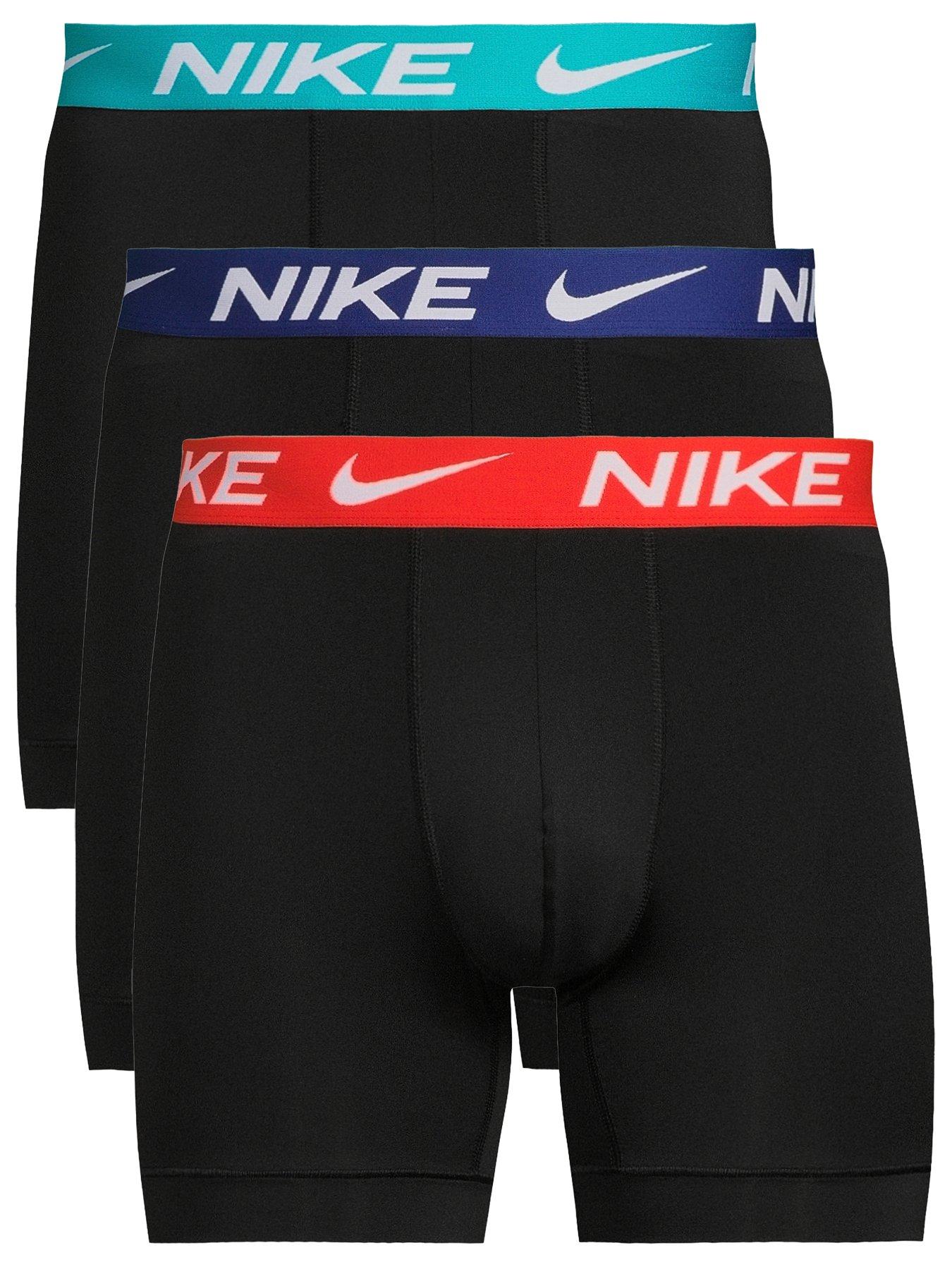 undefined Mens 3 Pack Boxer Briefs - Black