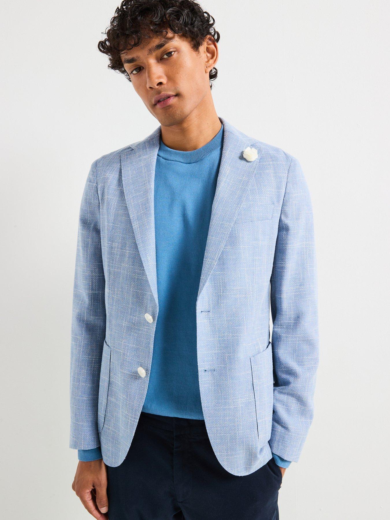 Image of BOSS C-Hanry-252 Patch Pocket Blazer - Light Blue