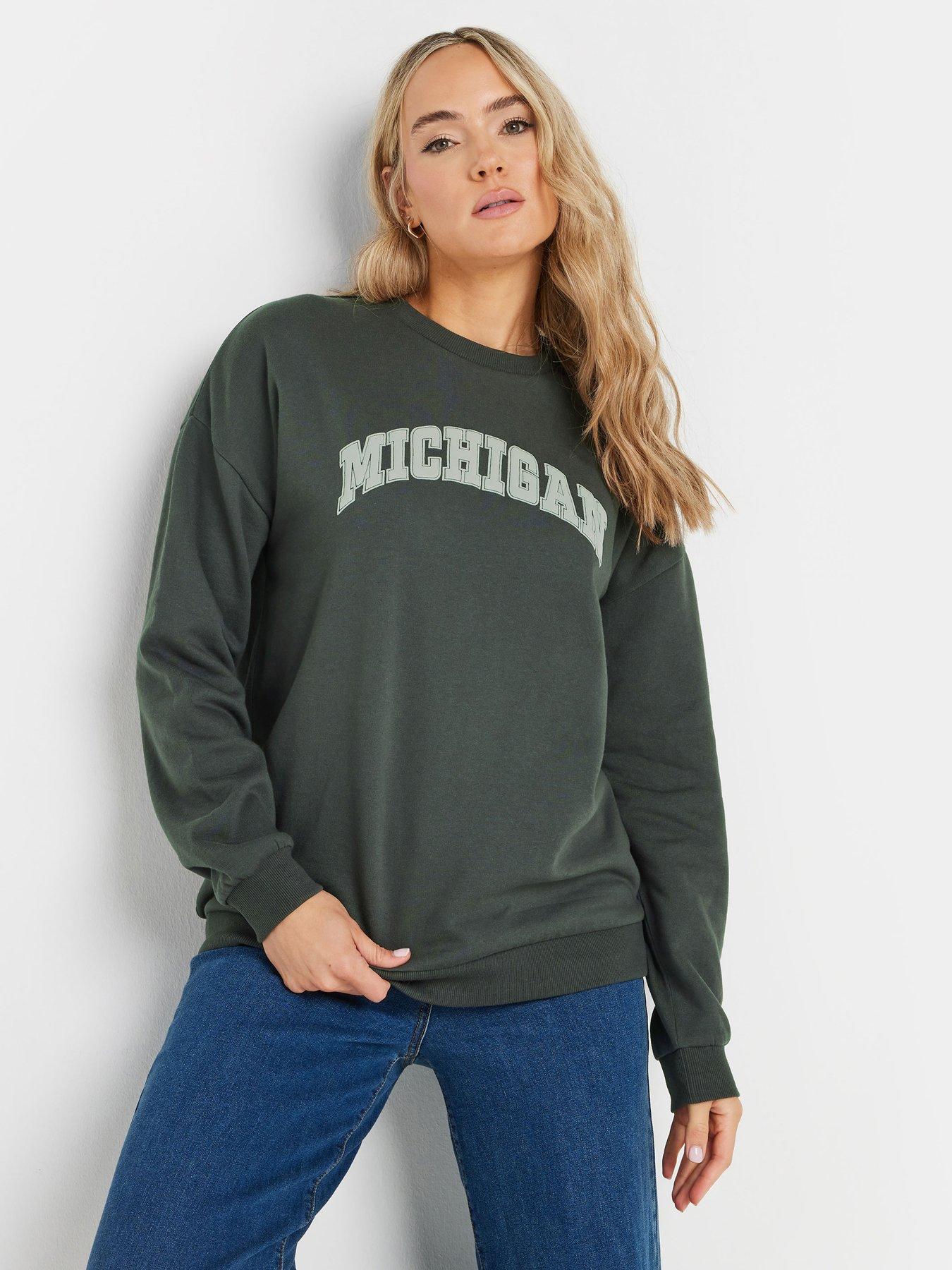 Image 1 of 4 of Long Tall Sally Slogan Sweatshirt - Grey