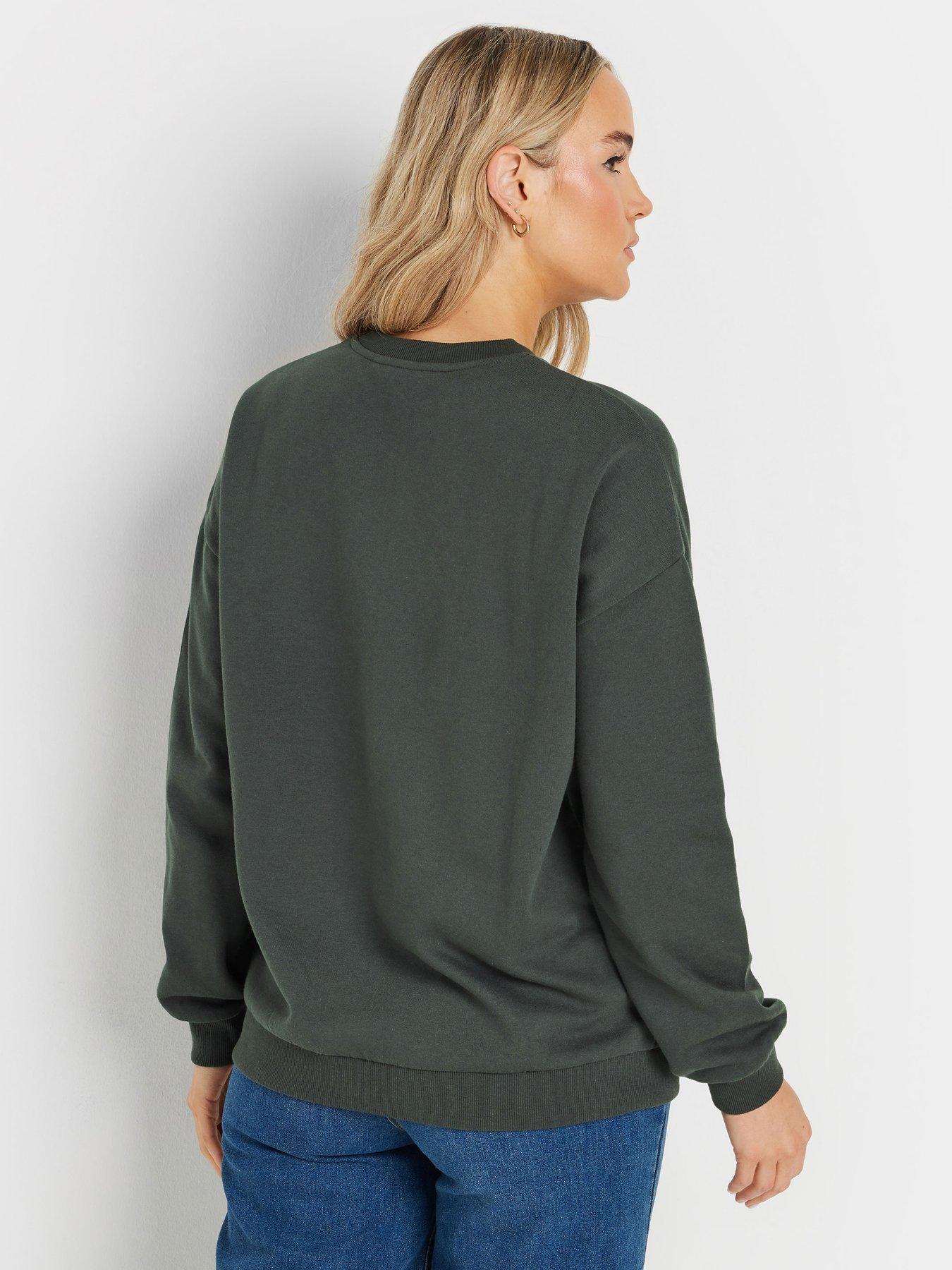 Image 2 of 4 of Long Tall Sally Slogan Sweatshirt - Grey