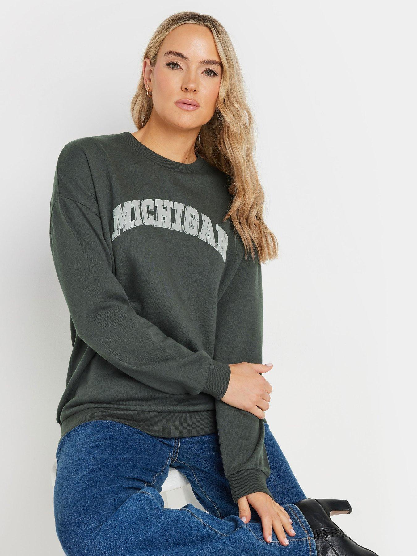 Image 4 of 4 of Long Tall Sally Slogan Sweatshirt - Grey