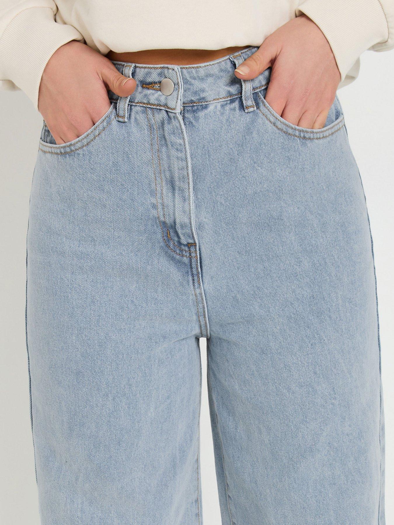 Image 4 of 4 of Long Tall Sally Barrel Leg Jean 34" - Blue