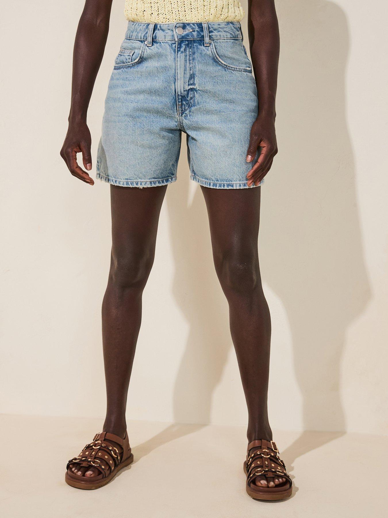 V by Very Easy Denim Shorts - Mid Wash