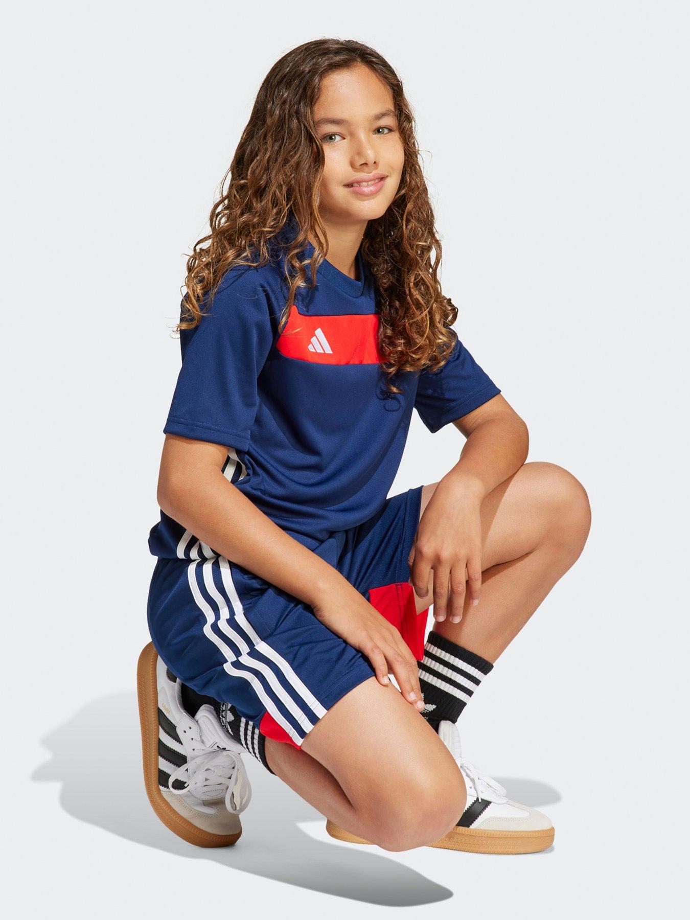 Image 3 of 5 of adidas Youth Tiro Essentials Short - Navy/Red