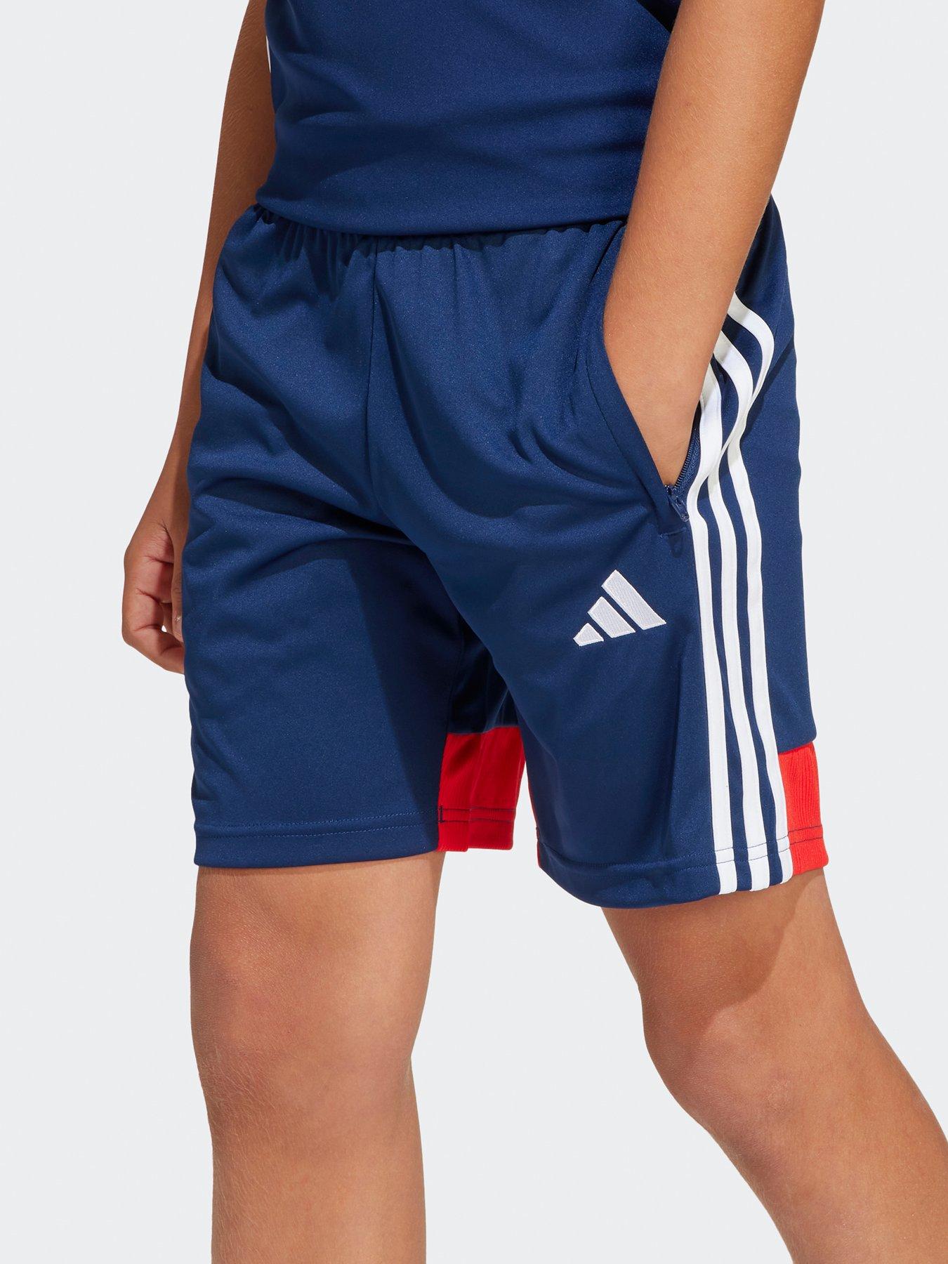 Image 4 of 5 of adidas Youth Tiro Essentials Short - Navy/Red