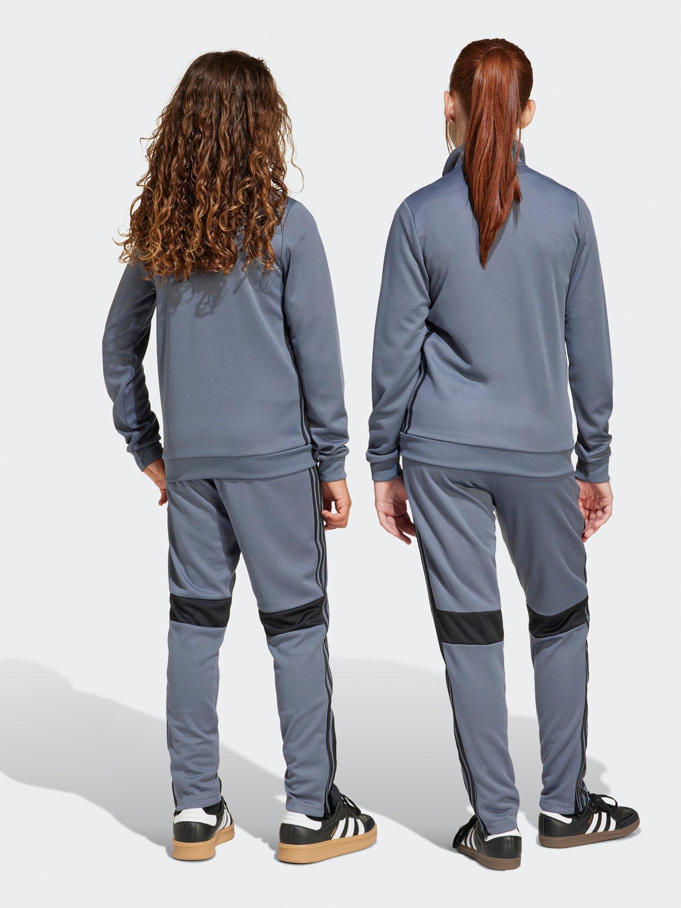 Image 2 of 5 of adidas Youth Tiro Essentials Tracksuit - Grey/Orange