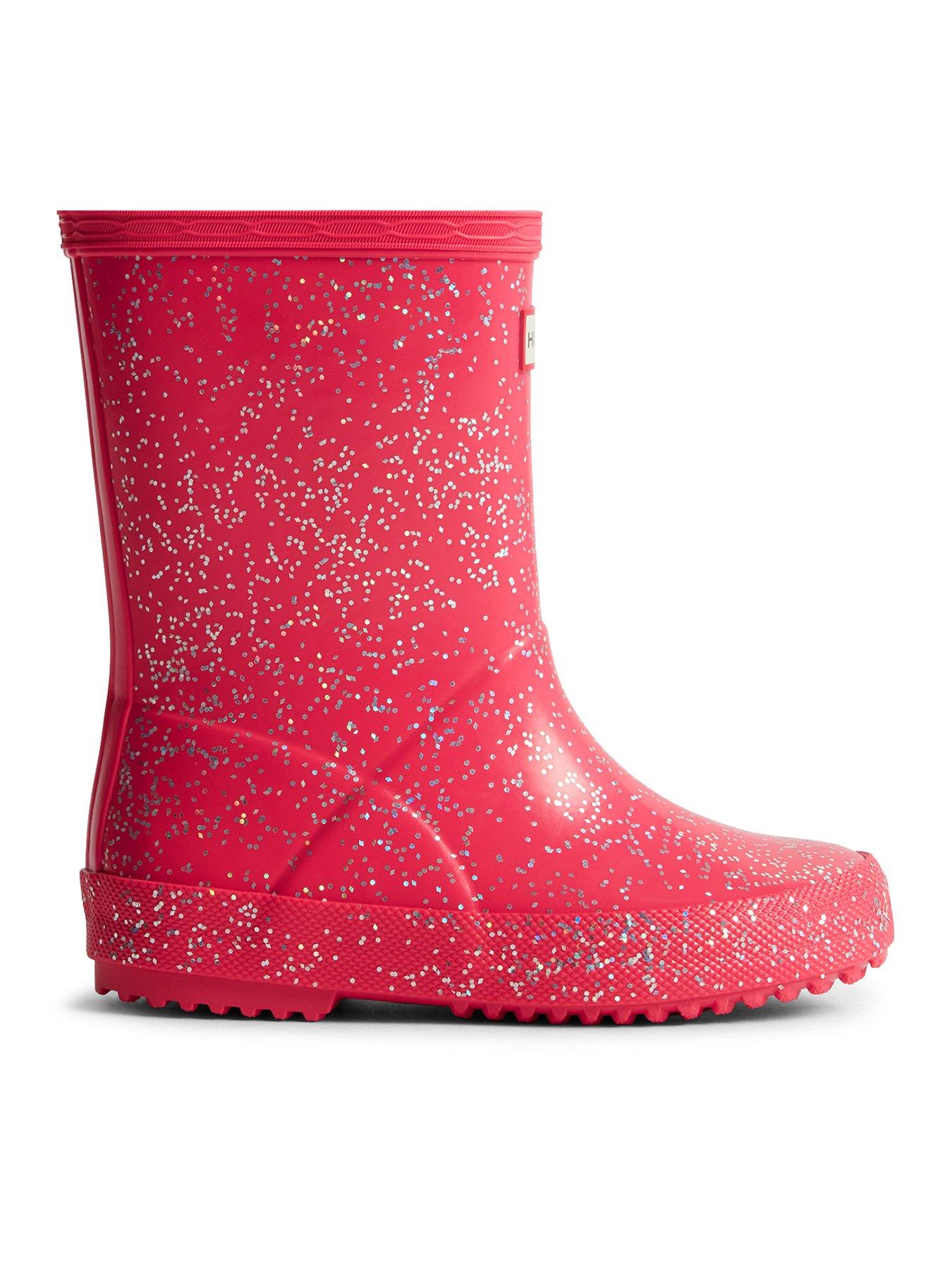 Image of Hunter Kids First Giant Glitter Wellington Boot - Pink