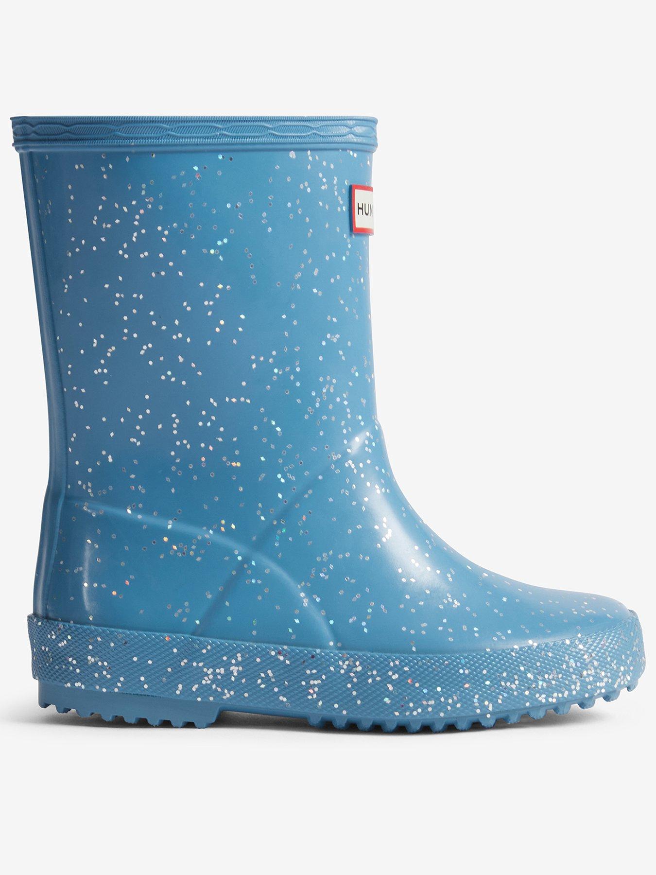 Hunter Kids First Giant Glitter Boot - Blue