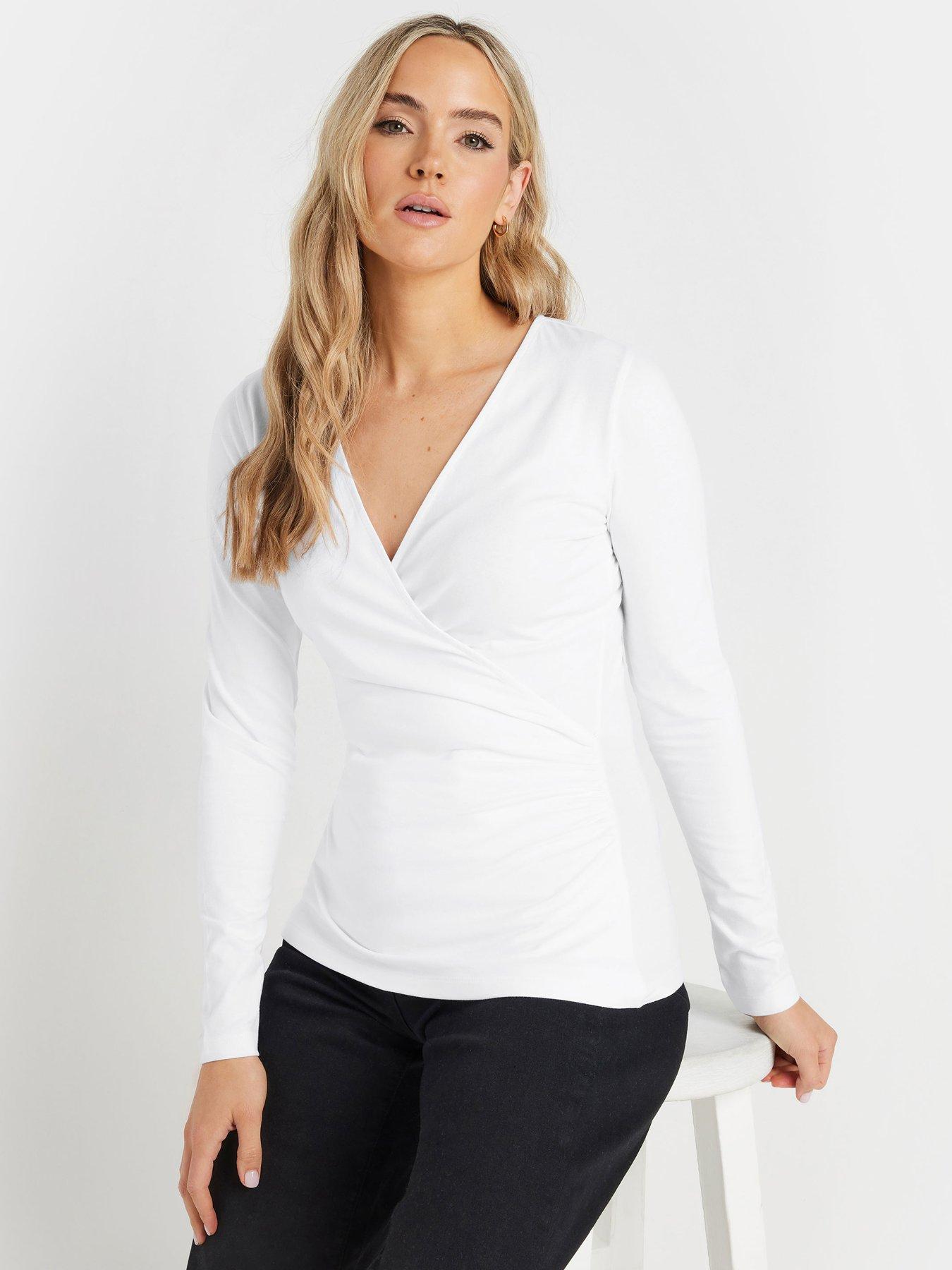 long-tall-sally-sleeve-cotton-wrap-top-white