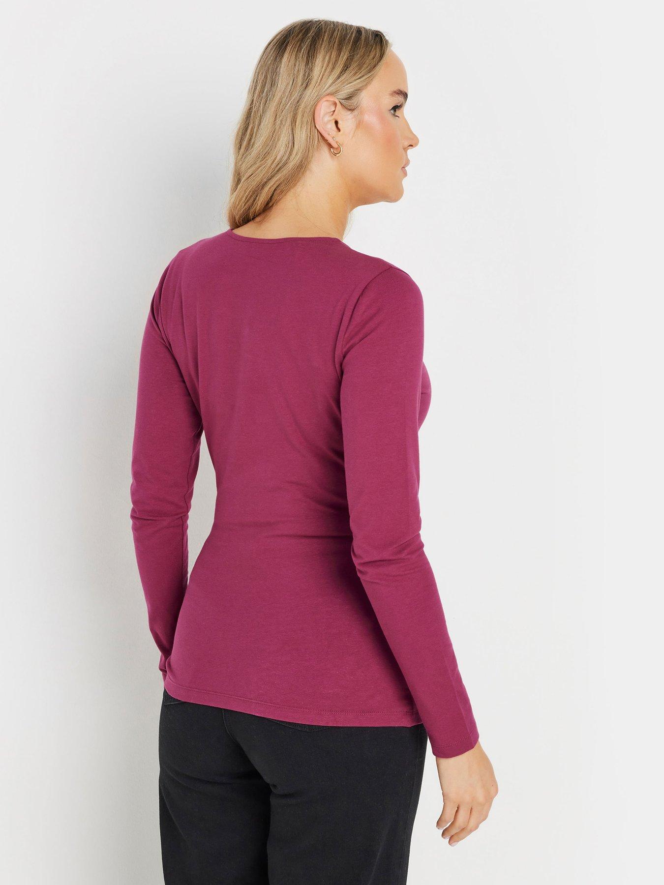 long-tall-sally-sleeve-cotton-wrap-top-redstillFront