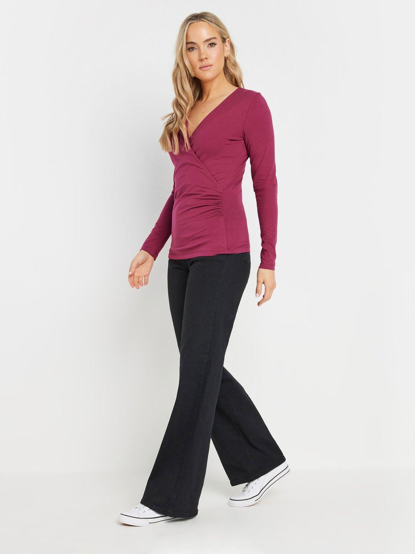 long-tall-sally-sleeve-cotton-wrap-top-redback