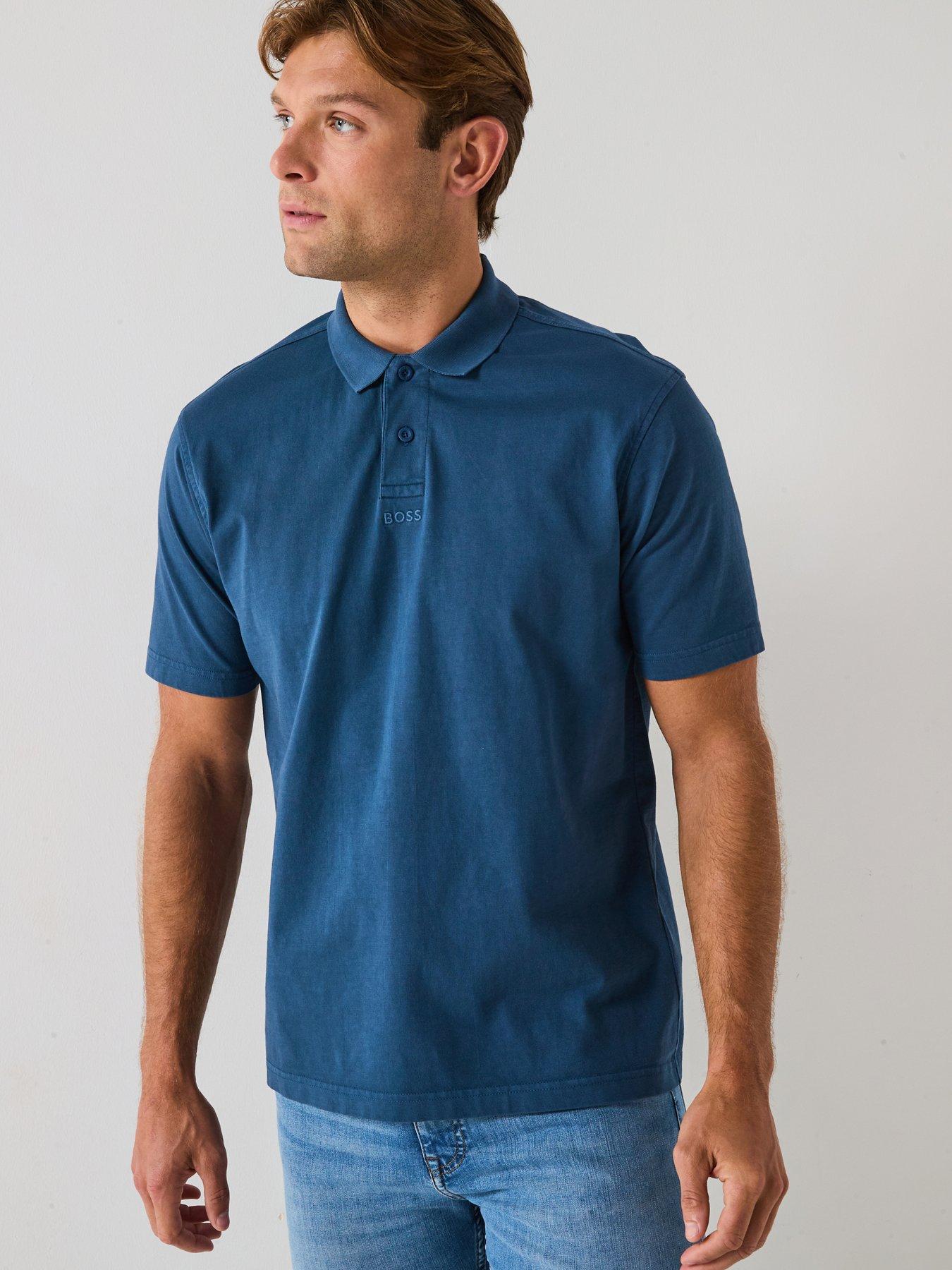 Image 1 of 6 of BOSS Logo Polo Shirt - Open Blue