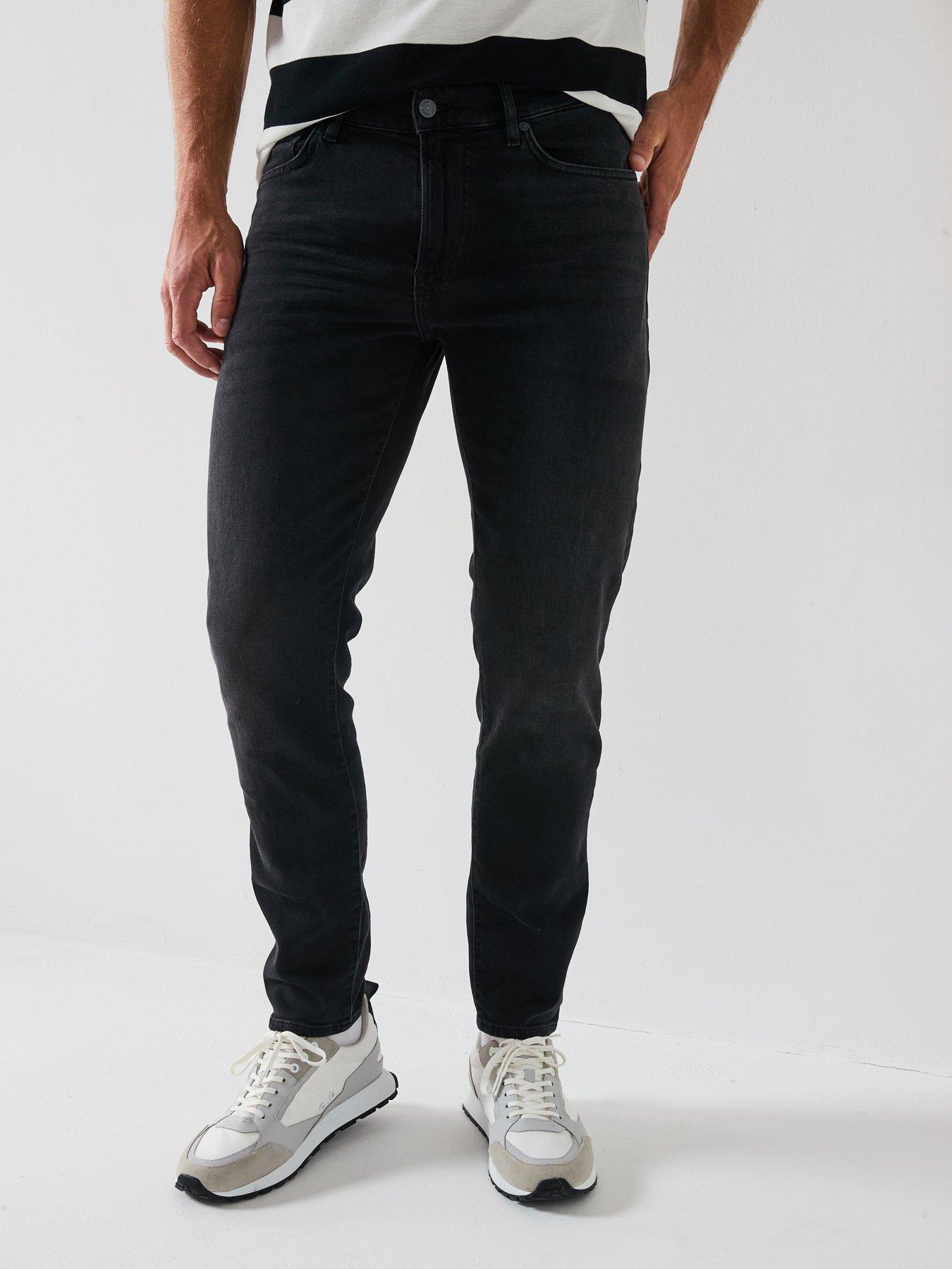 Image 1 of 6 of BOSS Onyx Bo Tapered Fit Jeans- Black