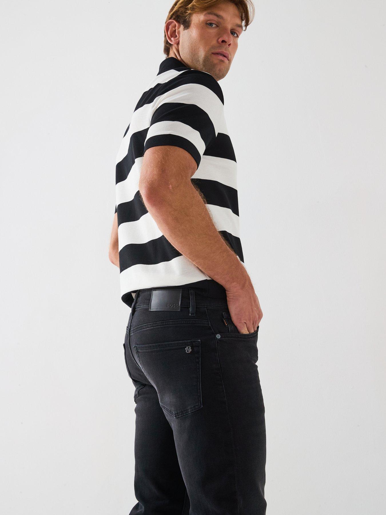Image 4 of 6 of BOSS Onyx Bo Tapered Fit Jeans- Black