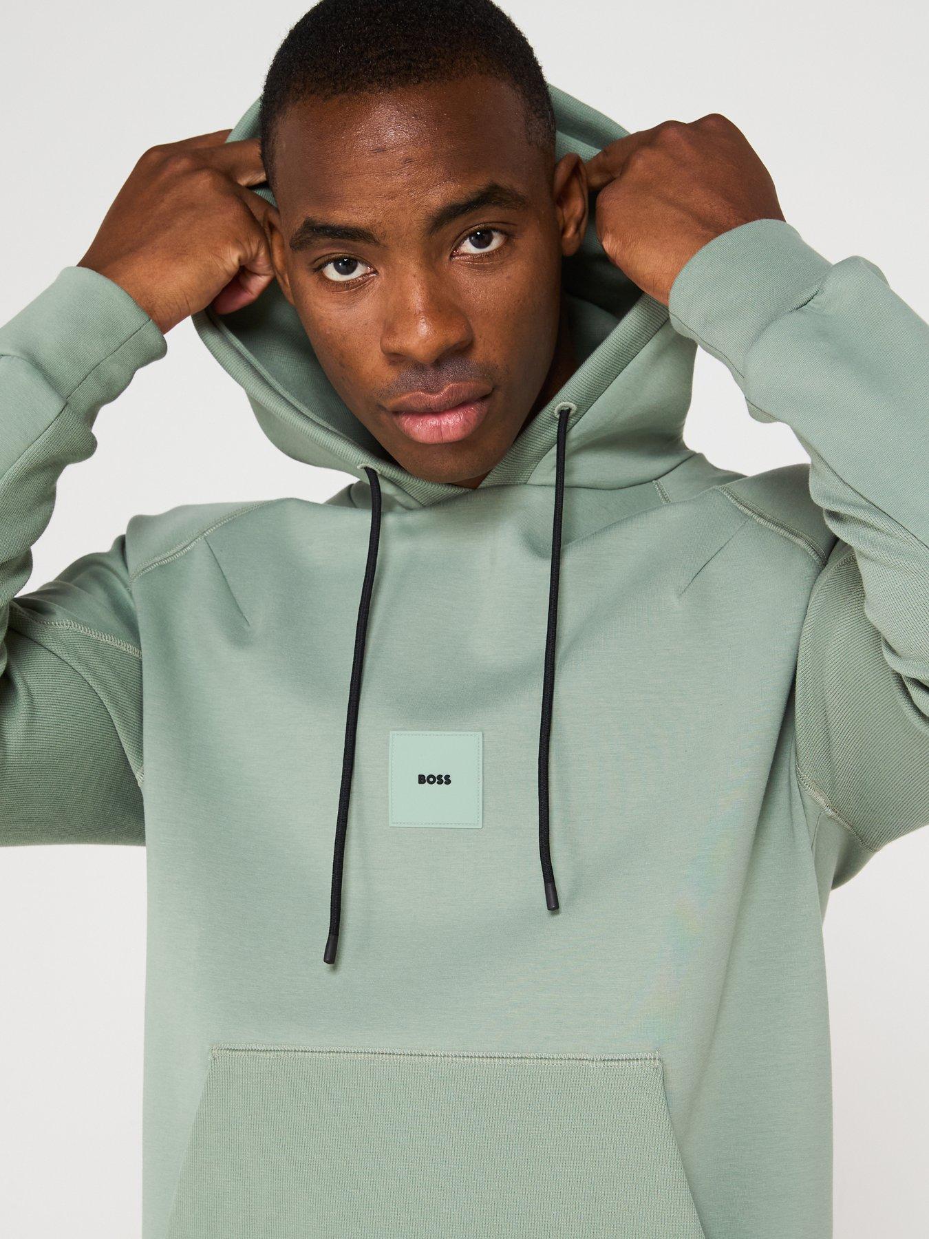 boss-soody-rib-overhead-hoodie-open-greenoutfit