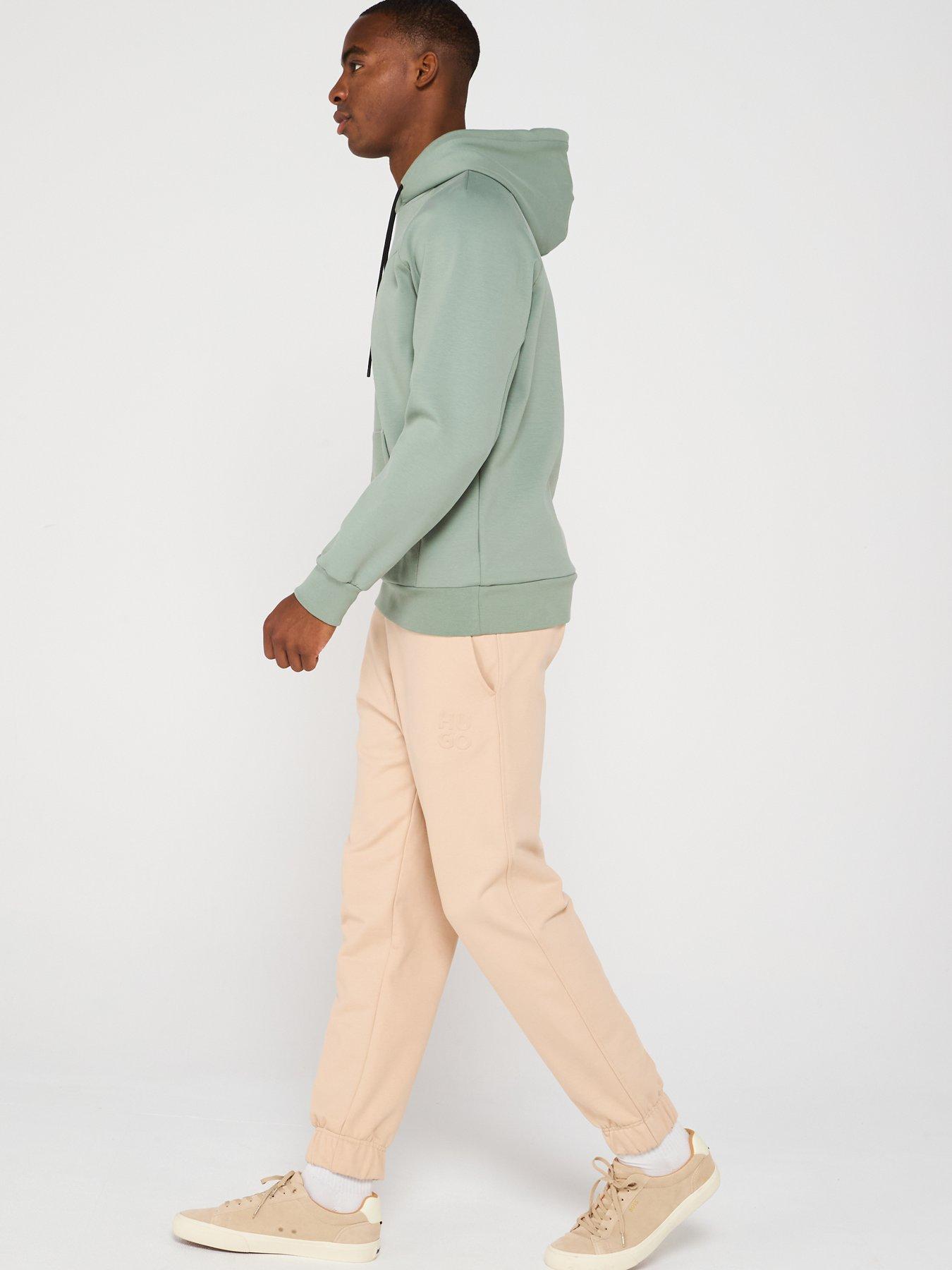 boss-soody-rib-overhead-hoodie-open-greendetail