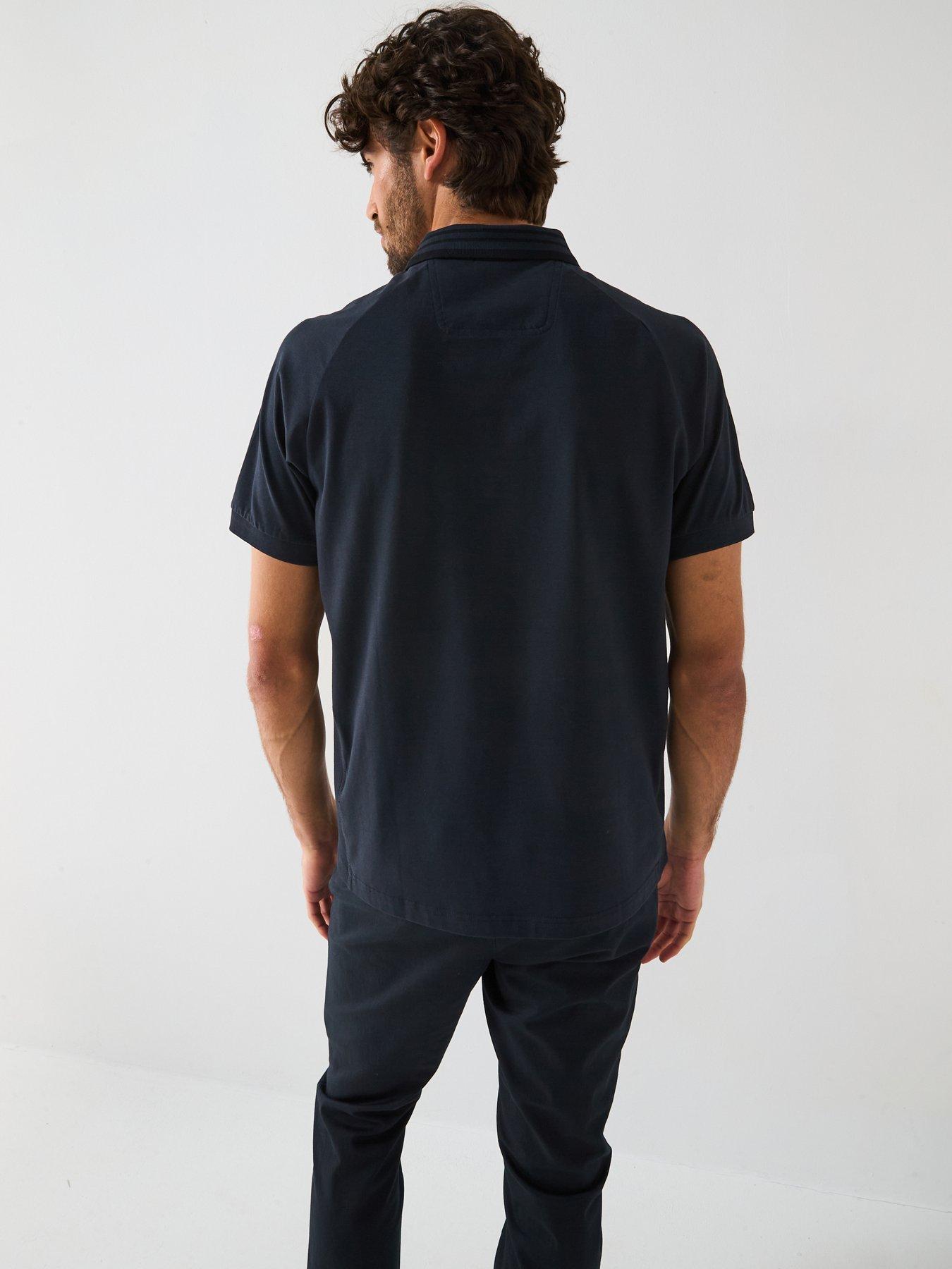 Image 2 of 5 of BOSS Paddy Rib Polo Shirt-Dark Blue - Dark Blue