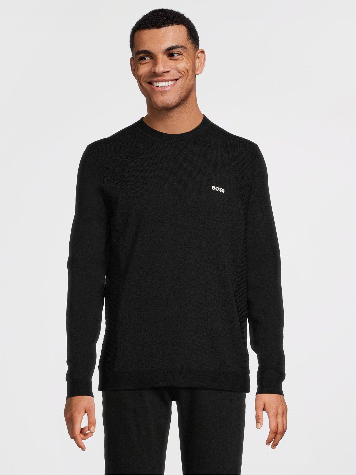 undefined Boss Momentum Lite Cotton Knitted Jumper-black