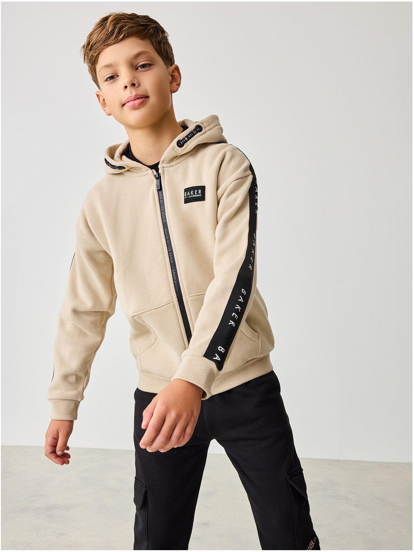 undefined Boy Zip Through Jacket - Beige