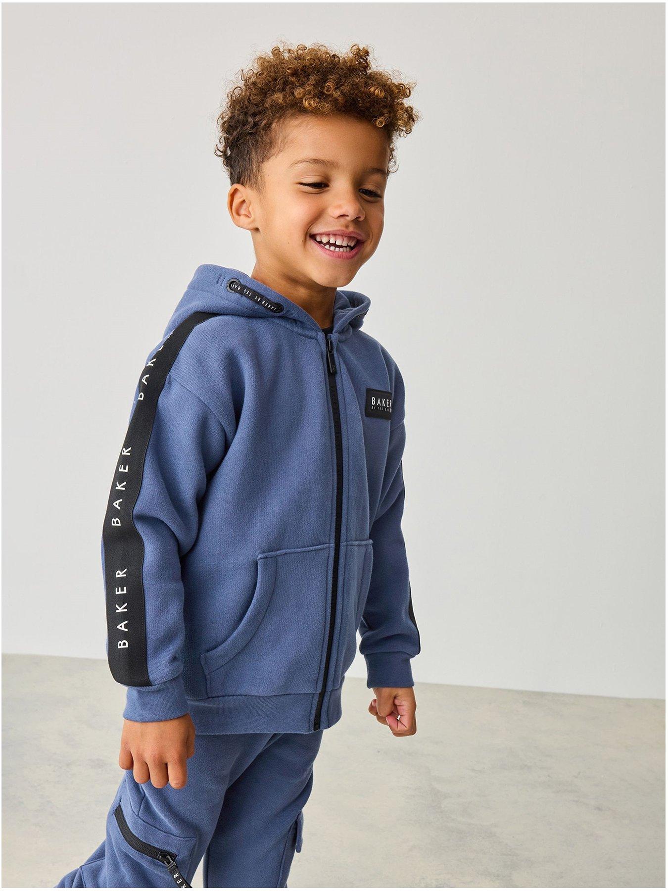 Image of Ted Baker Boy Zip Through Jacket - Blue