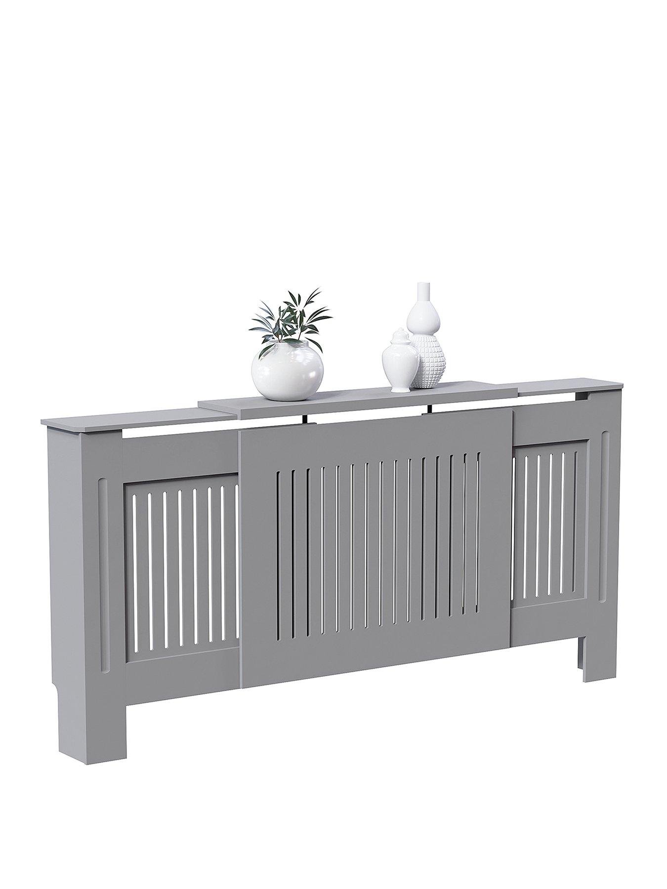 Image 2 of 7 of Vida Designs Chelsea Adjustable Radiator Cover - Olive Grey