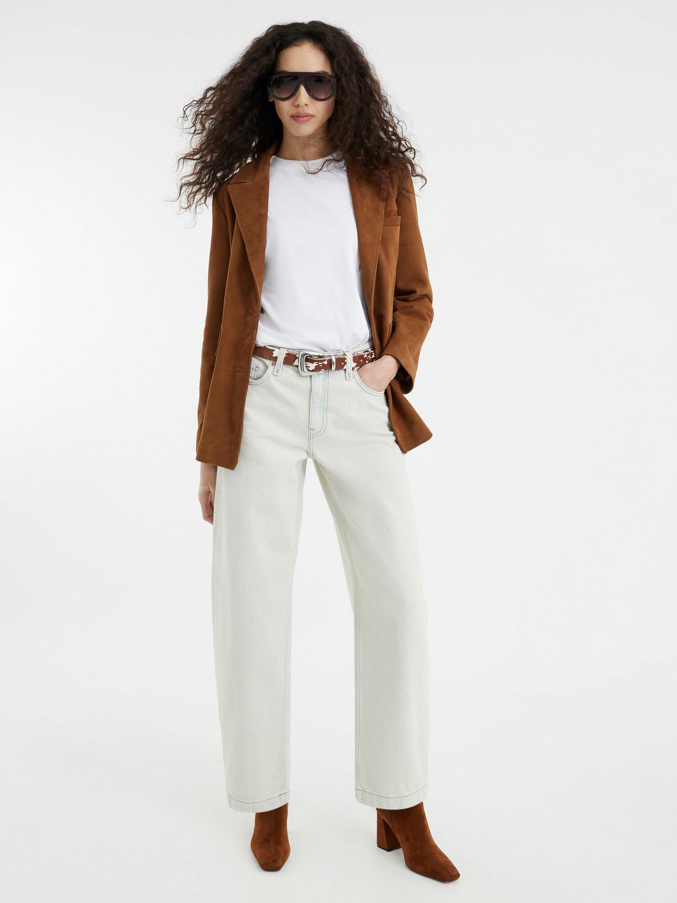 River Island Barrel Jean - Ecru