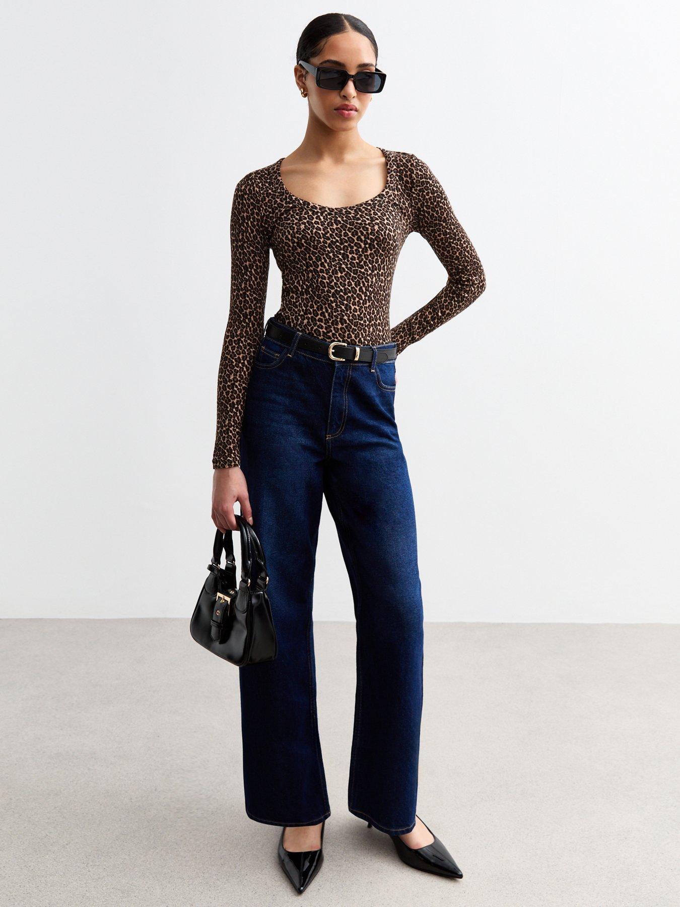 new-look-brown-leopard-print-scoop-neck-top