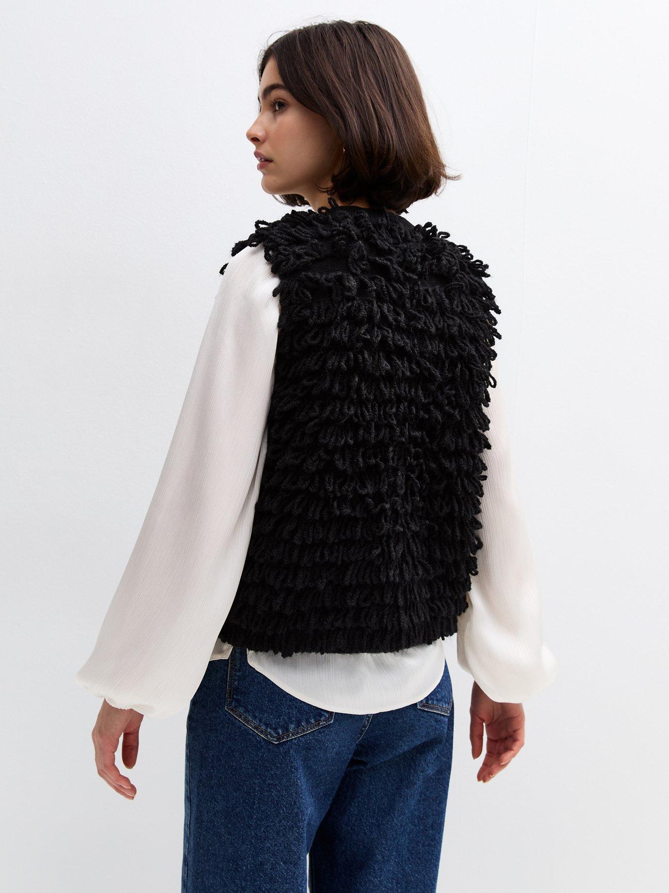 new-look-loop-knit-waistcoat-blackstillFront