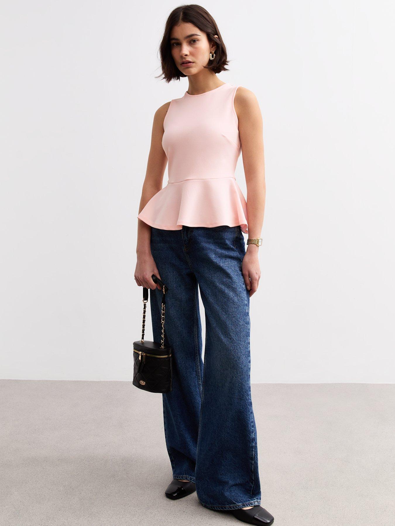 new-look-light-pink-sleeveless-peplum-hem-topback