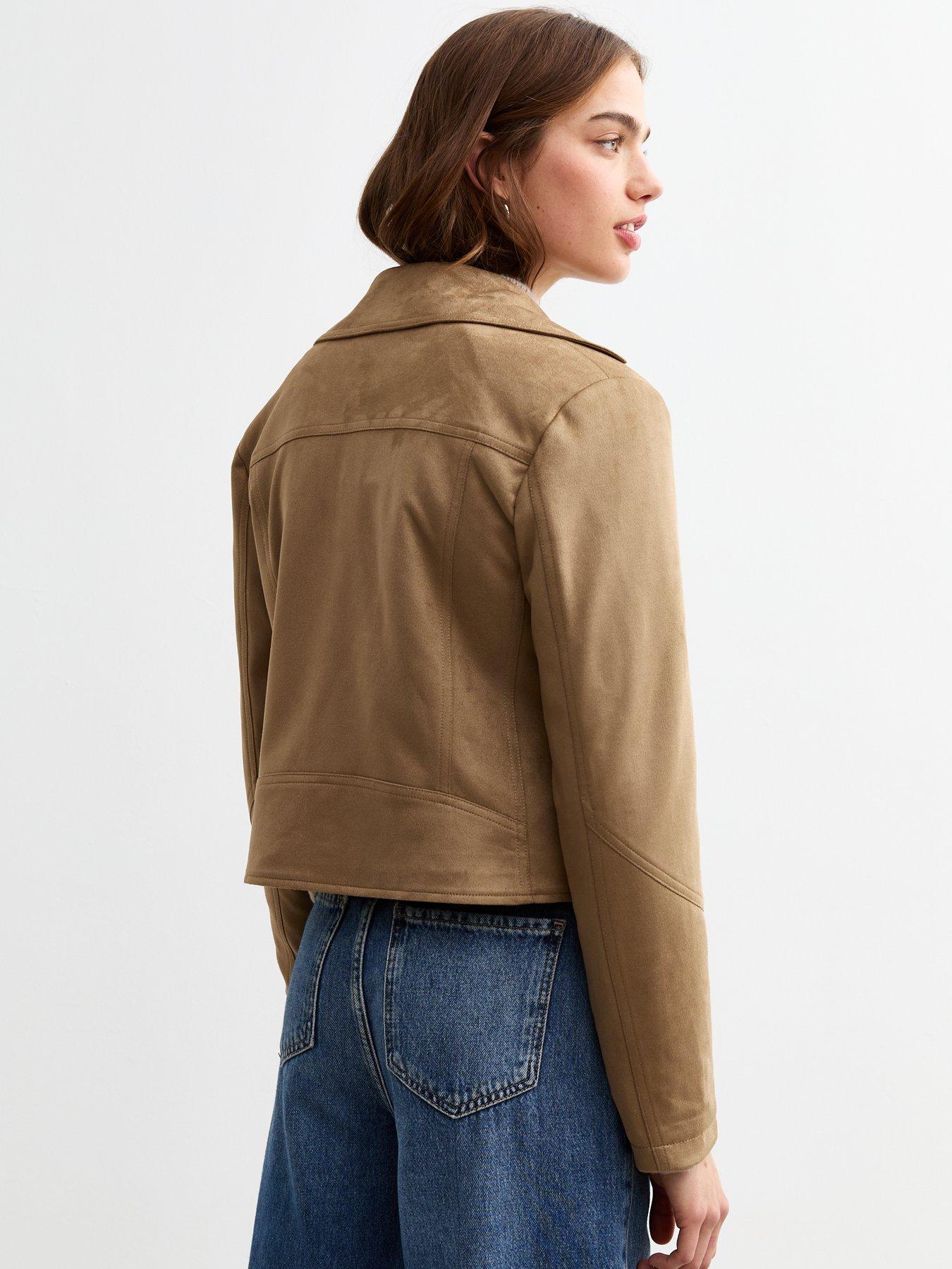 new-look-tan-faux-suede-biker-jacketstillFront