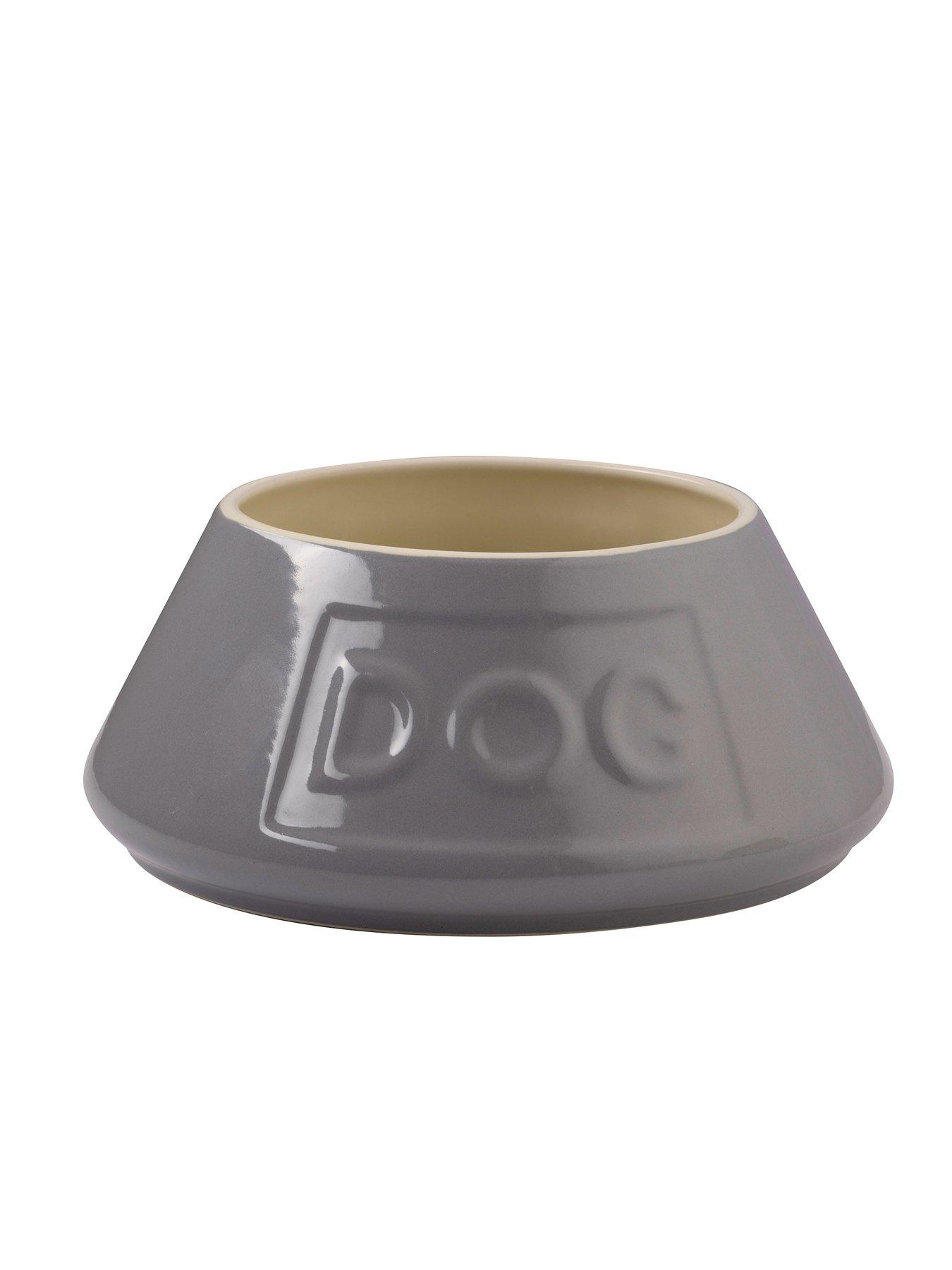 mason-cash-grey-non-tip-lettered-dog-bowl-21cmfront