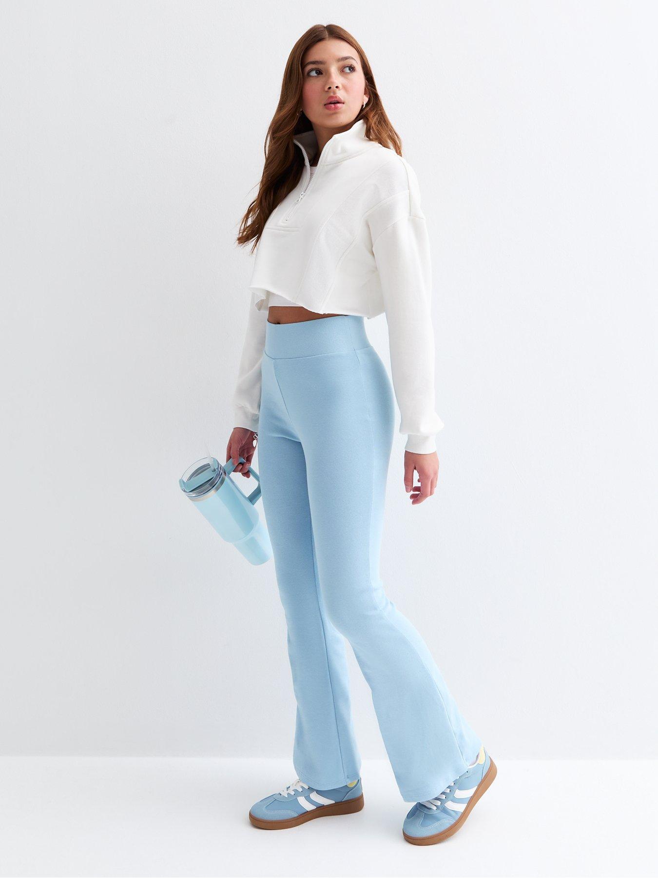 new-look-915-girls-light-blue-flared-stretch-cotton-leggings