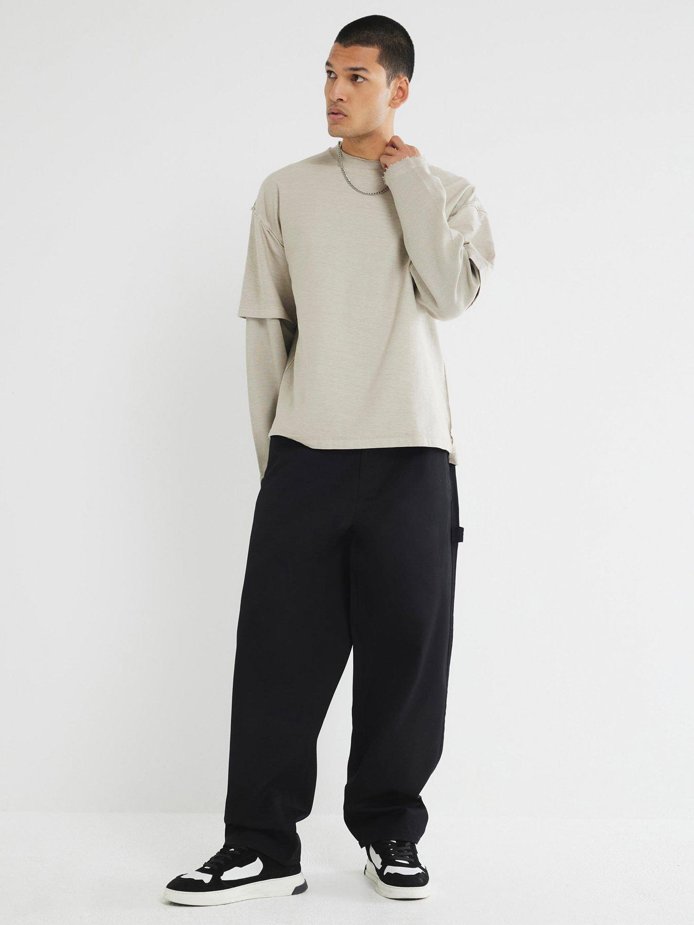 Image of River Island Hitchcock Carpenter Trousers - Black