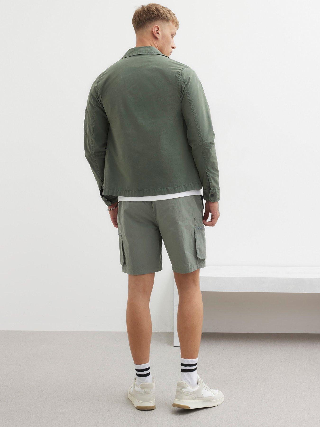 Image 2 of 5 of River Island Hilson Cargo Shorts - Light Green