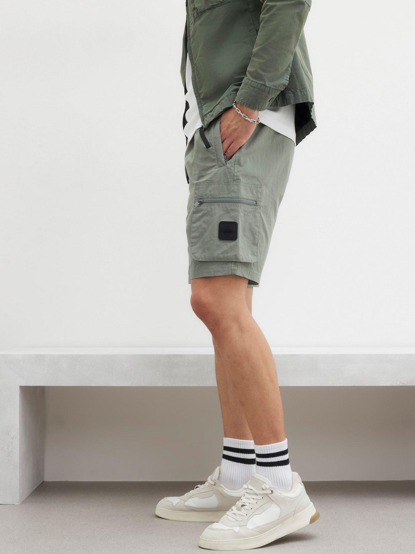 Image 4 of 5 of River Island Hilson Cargo Shorts - Light Green