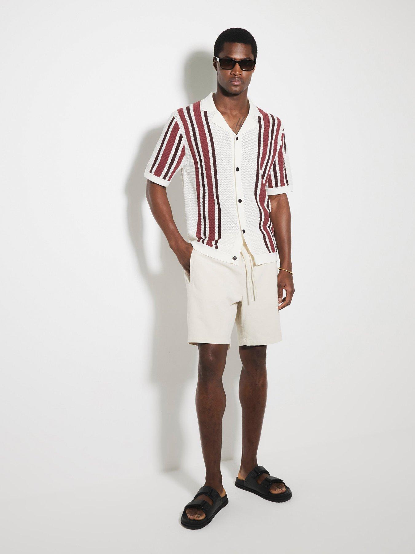 river-island-barkley-pull-on-shorts-beigeback