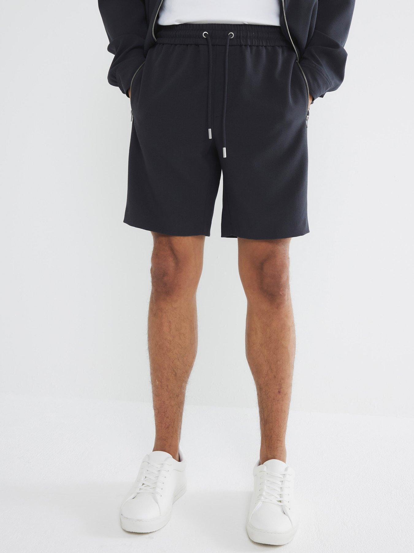 river-island-full-elasticated-shorts-grey-dark