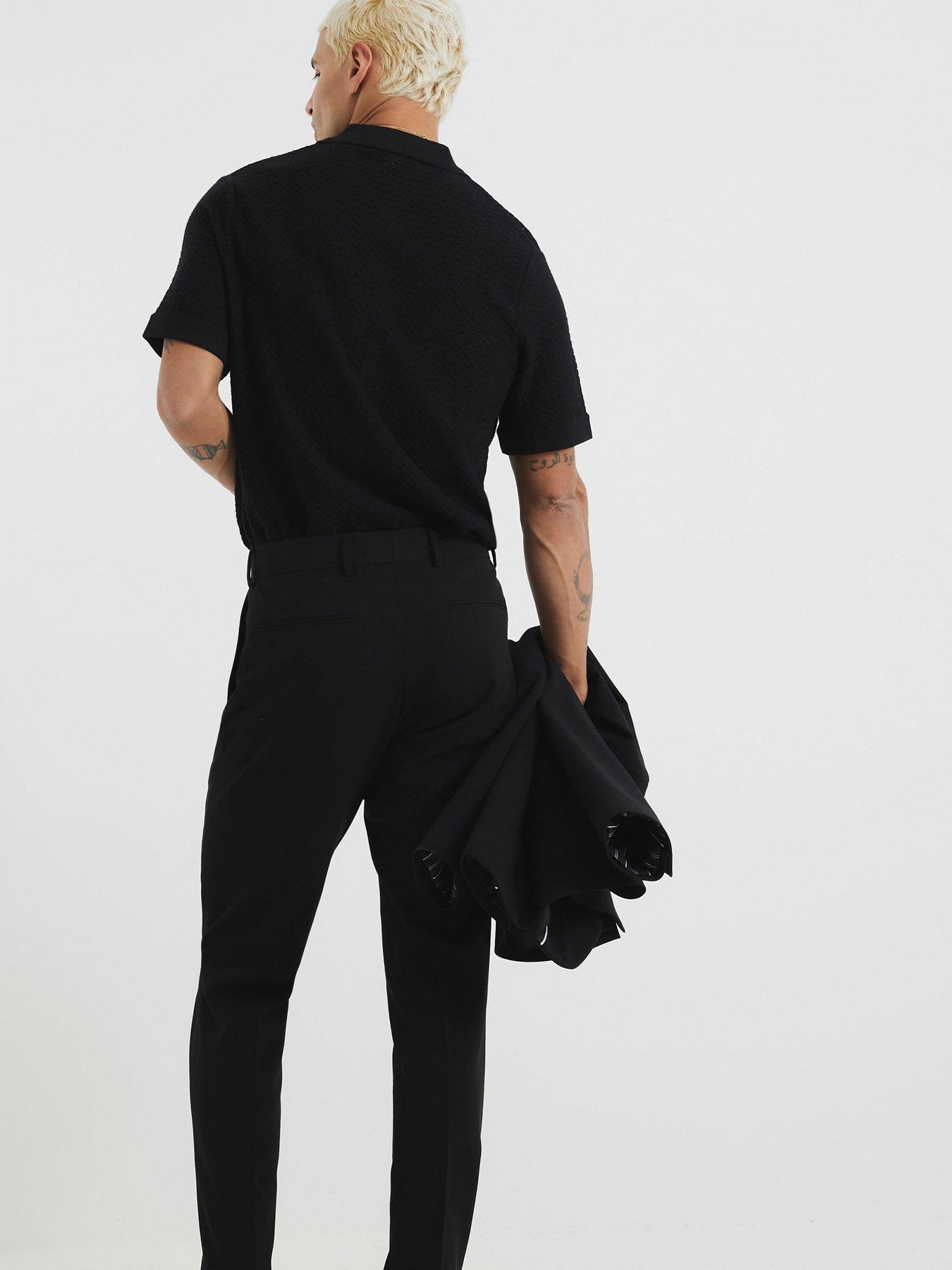 Image 2 of 4 of River Island Skinny Fit Suit Trousers - Black