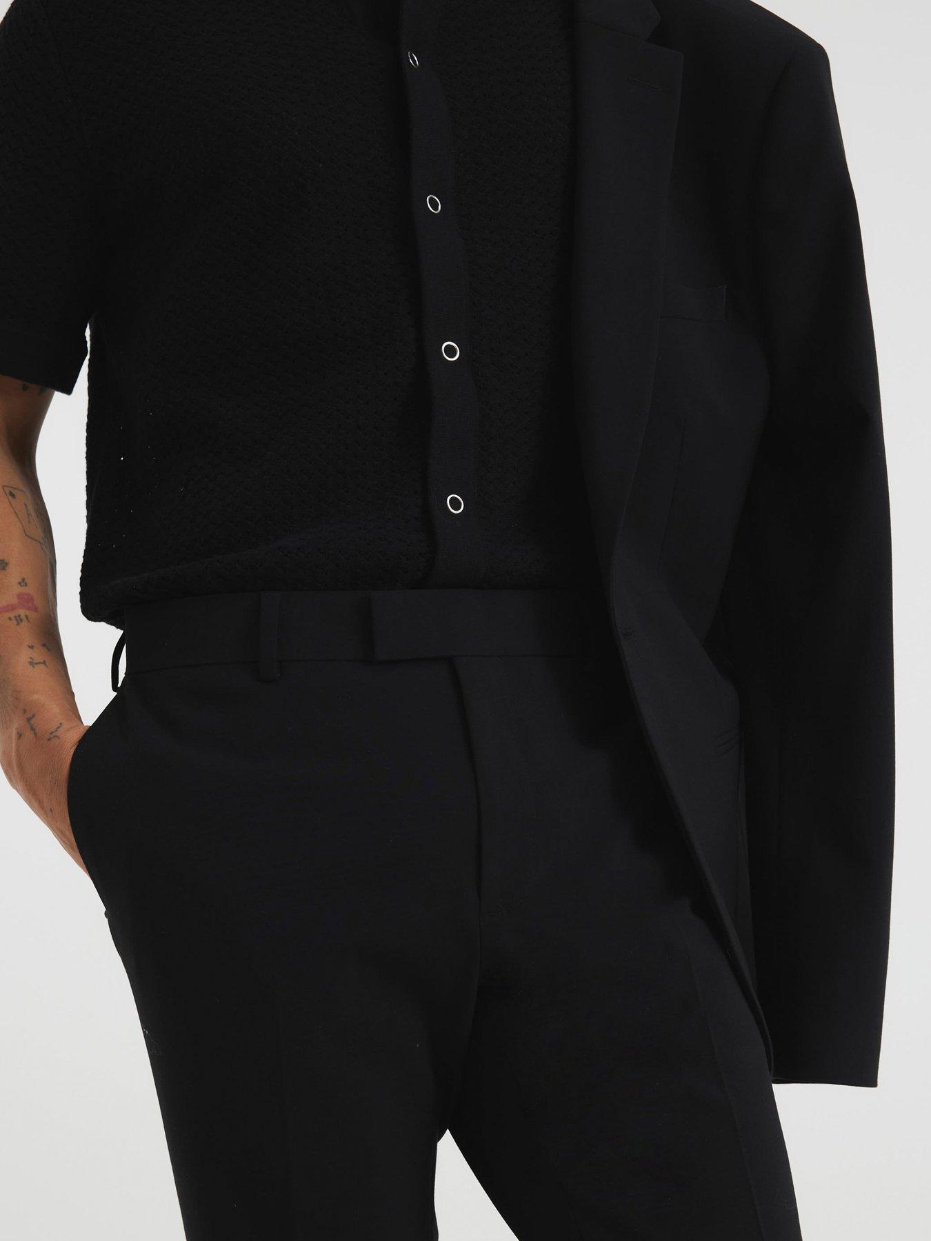 Image 4 of 4 of River Island Skinny Fit Suit Trousers - Black