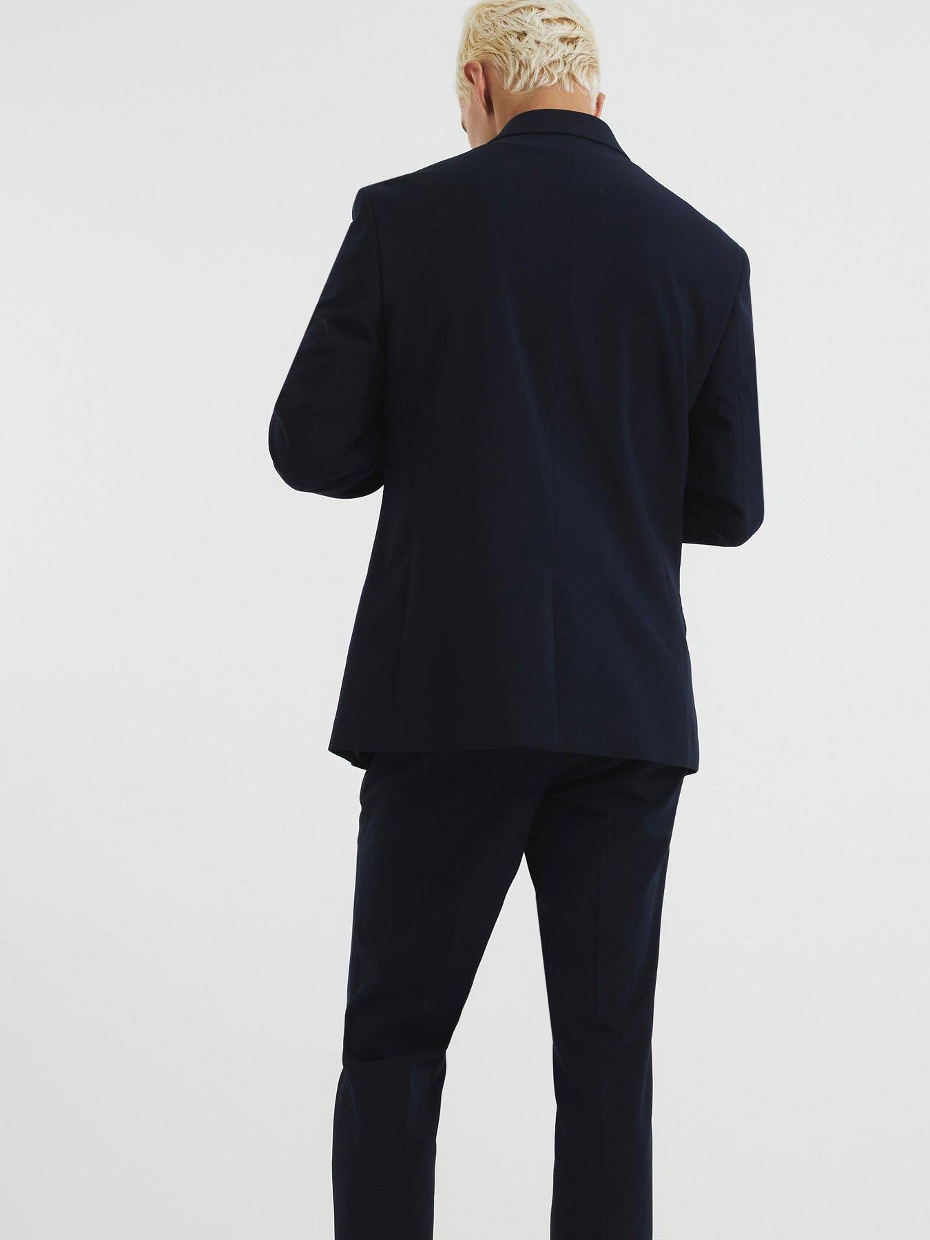 Image 2 of 4 of River Island Skinny Fit Suit Jacket - Navy
