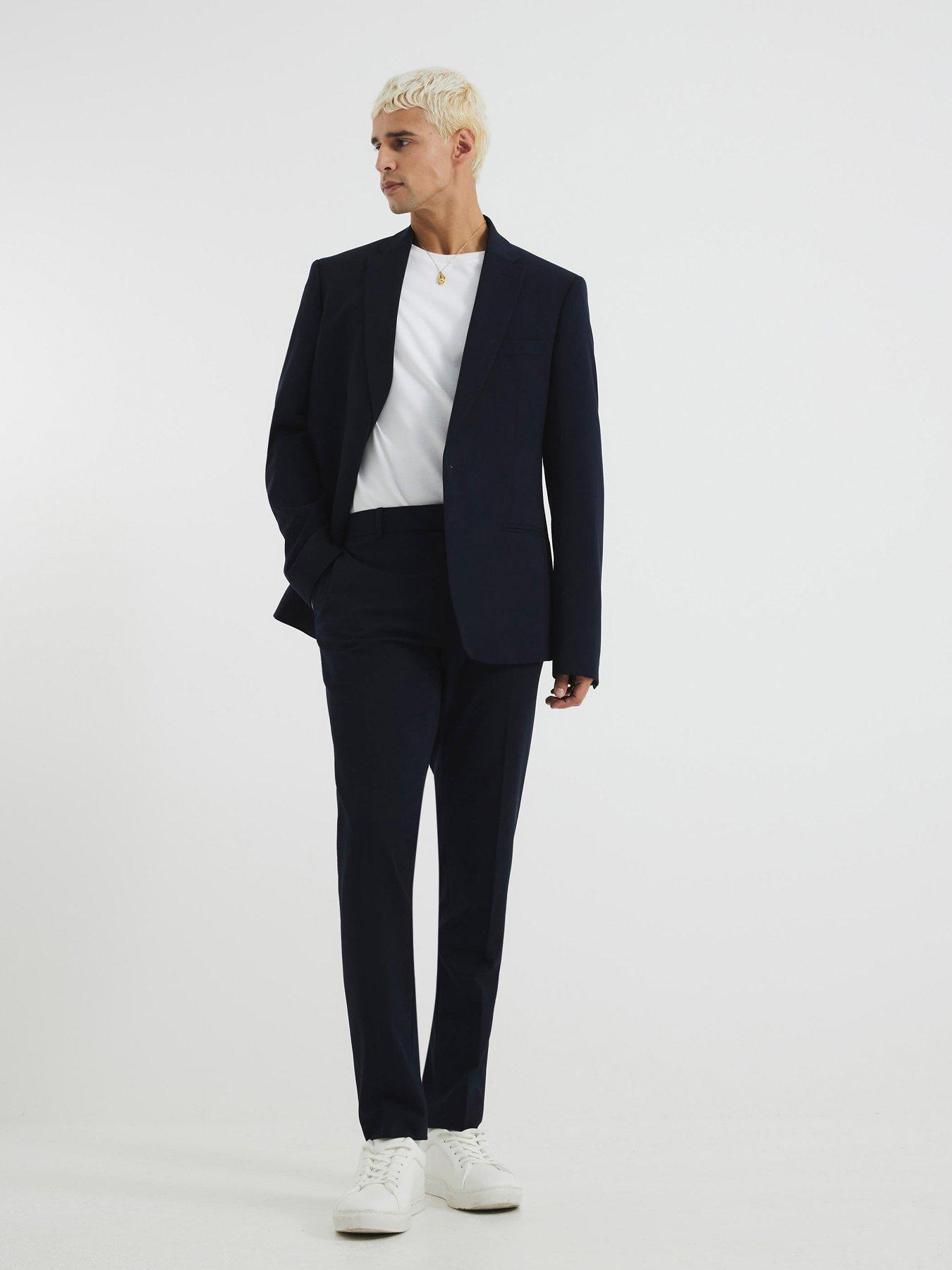 Image 3 of 4 of River Island Skinny Fit Suit Jacket - Navy