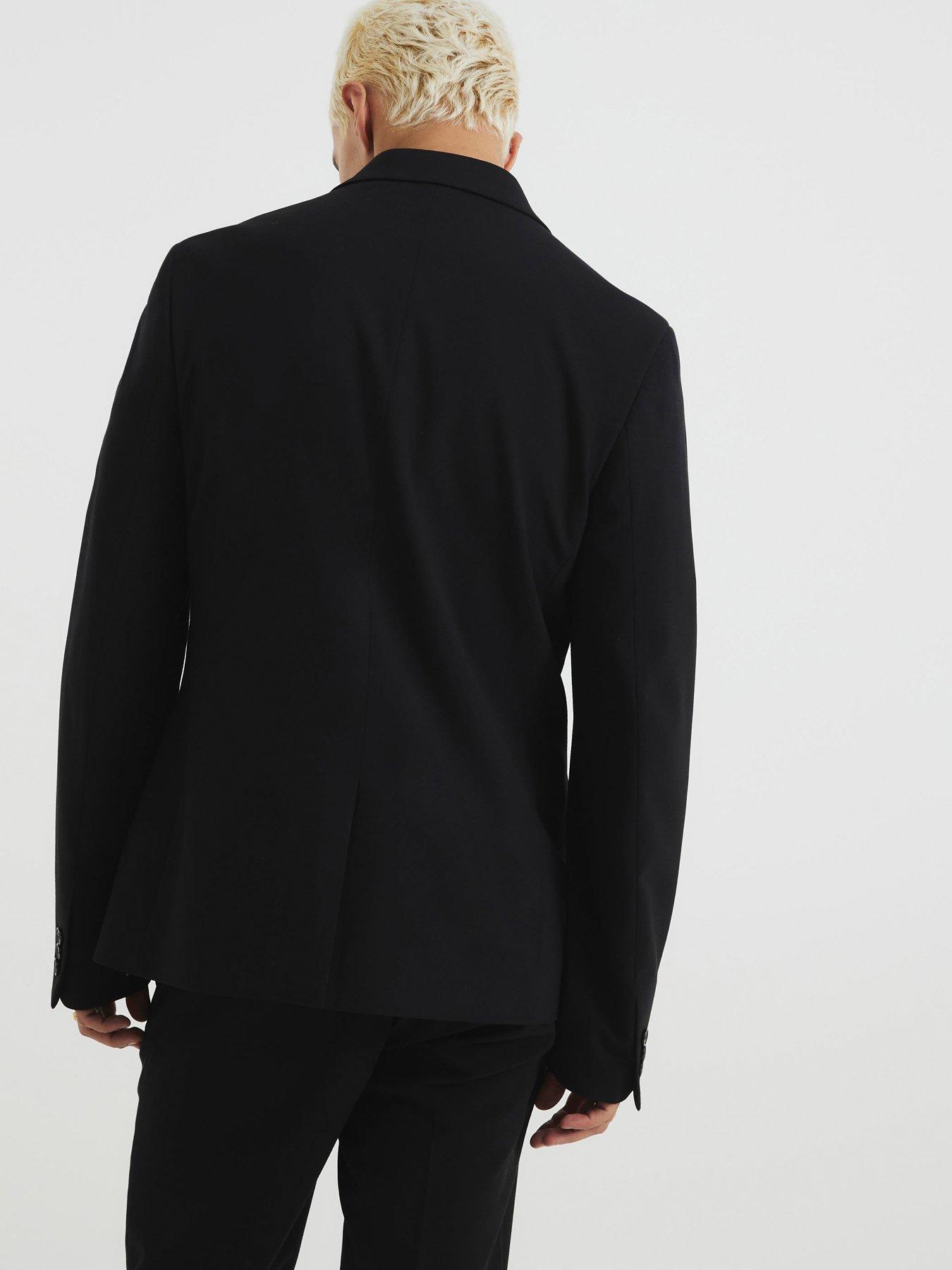 Image 2 of 4 of River Island Skinny Fit Suit Jacket - Black