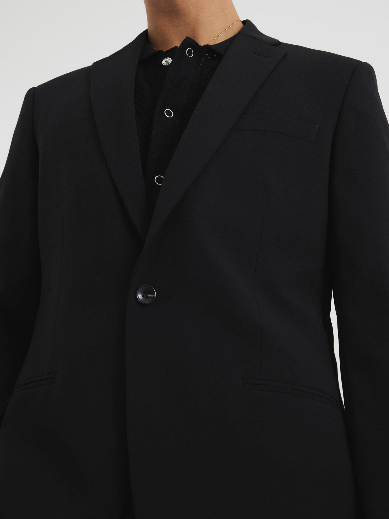 Image 4 of 4 of River Island Skinny Fit Suit Jacket - Black