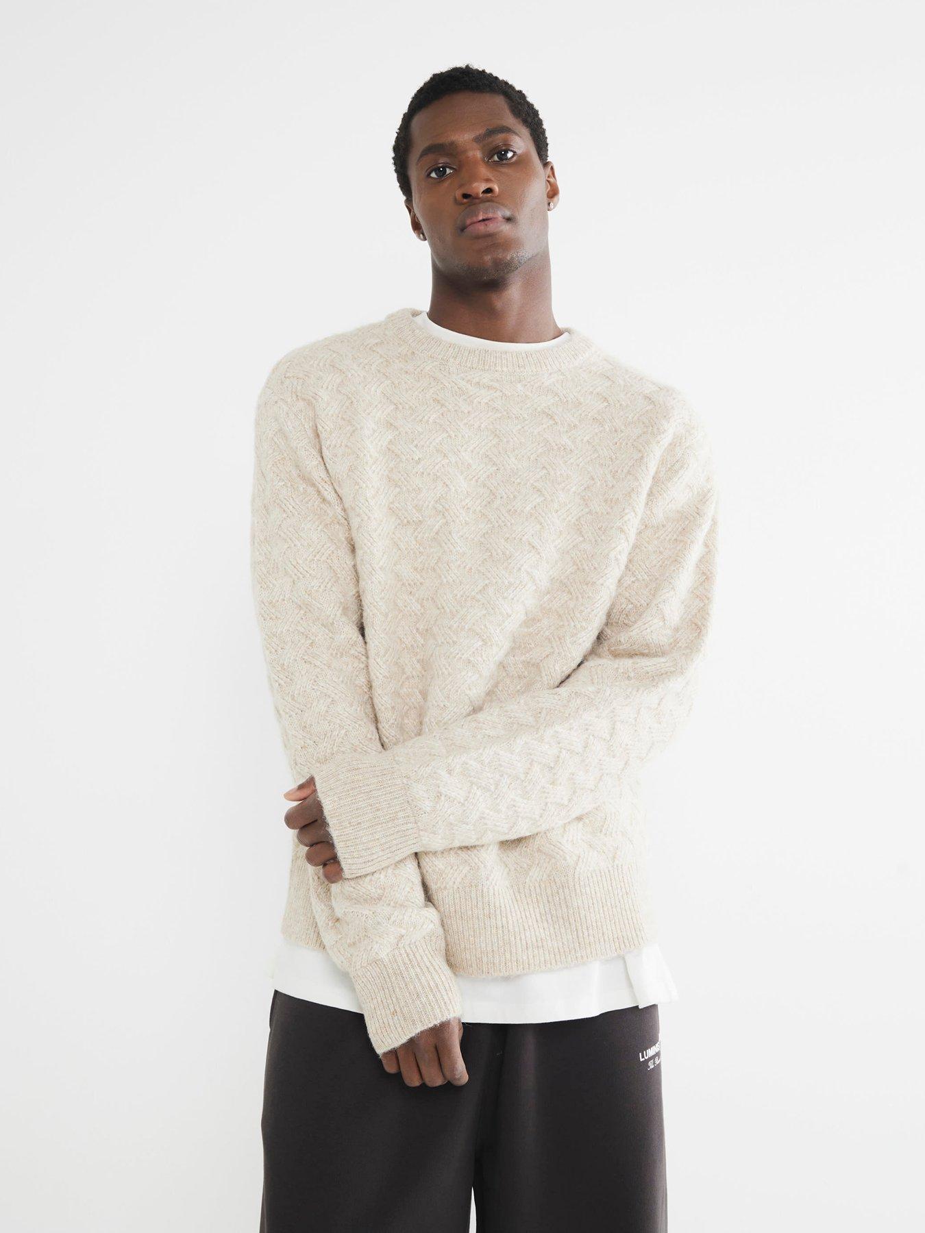 river-island-cross-hatch-cable-knitted-jumper-beige