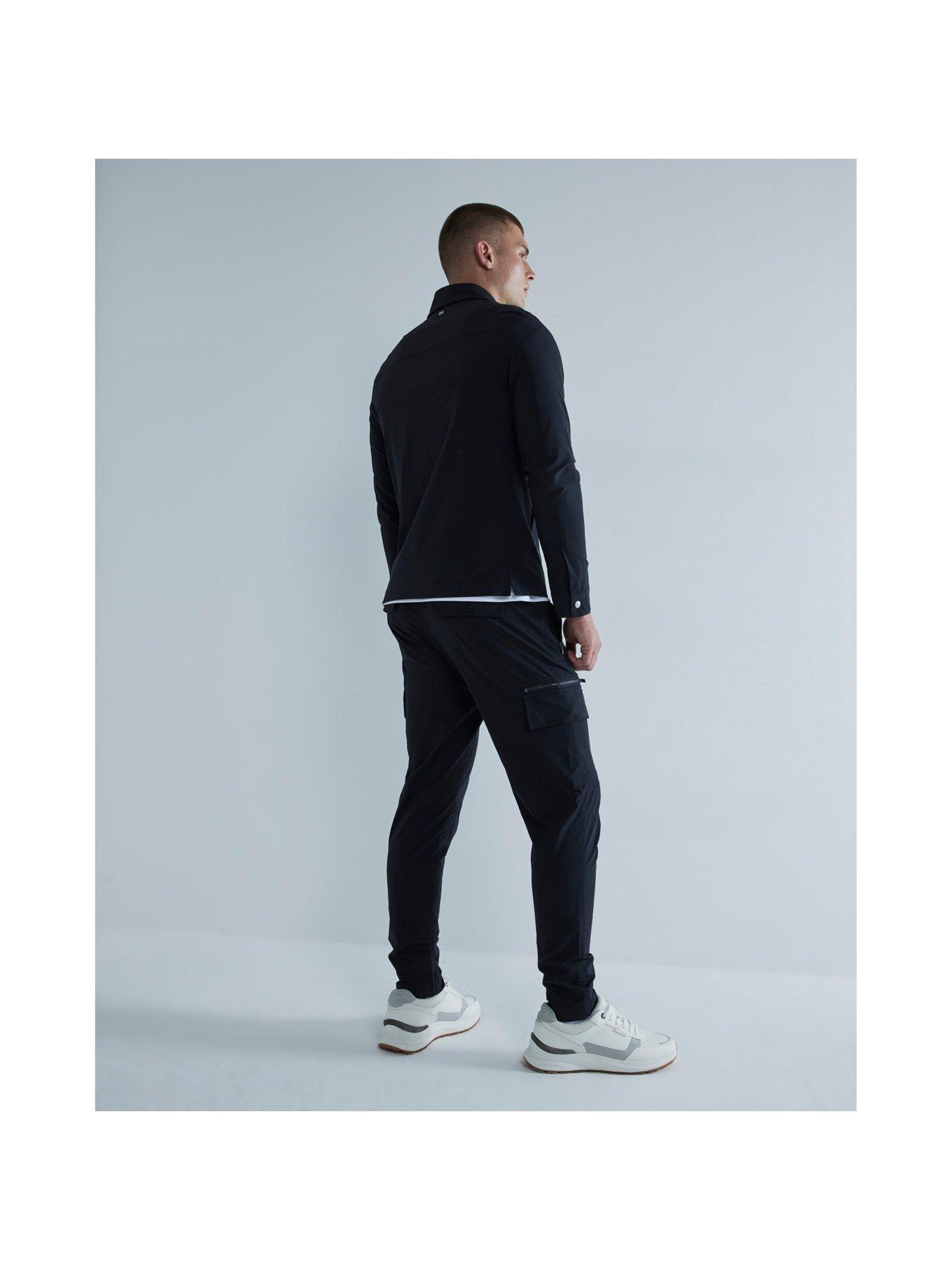 Image 2 of 5 of River Island Utility Tech Pocket Shacket - Black