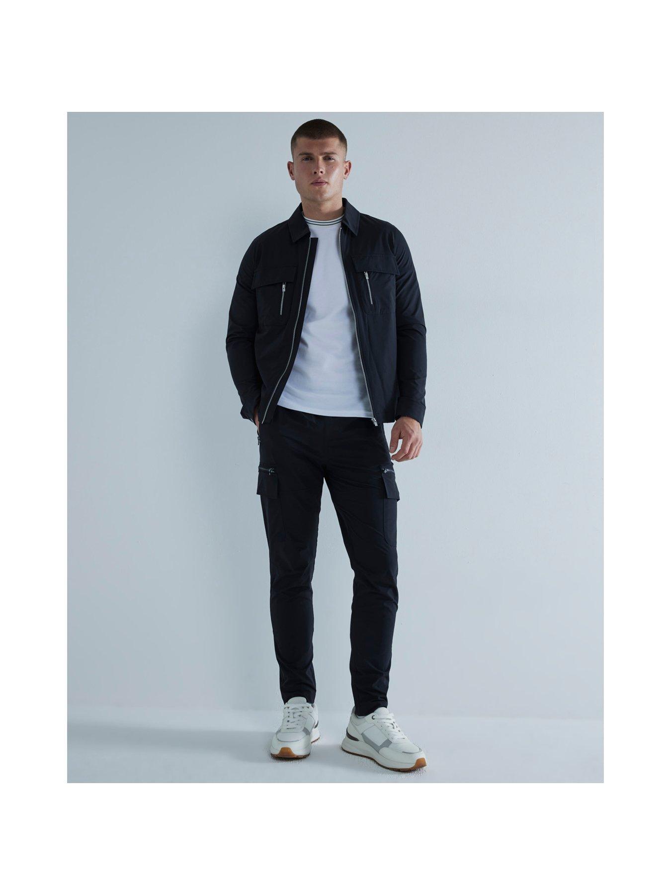 Image 3 of 5 of River Island Utility Tech Pocket Shacket - Black