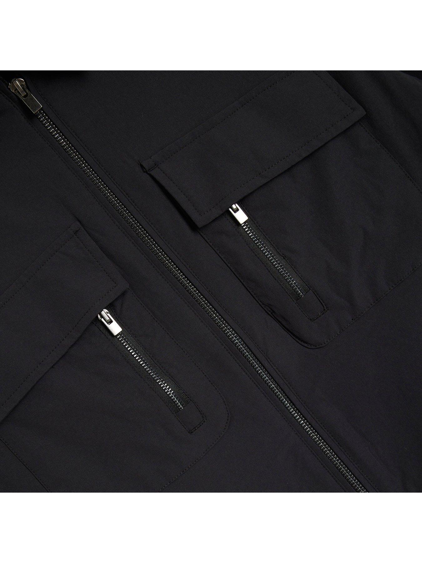 Image 5 of 5 of River Island Utility Tech Pocket Shacket - Black