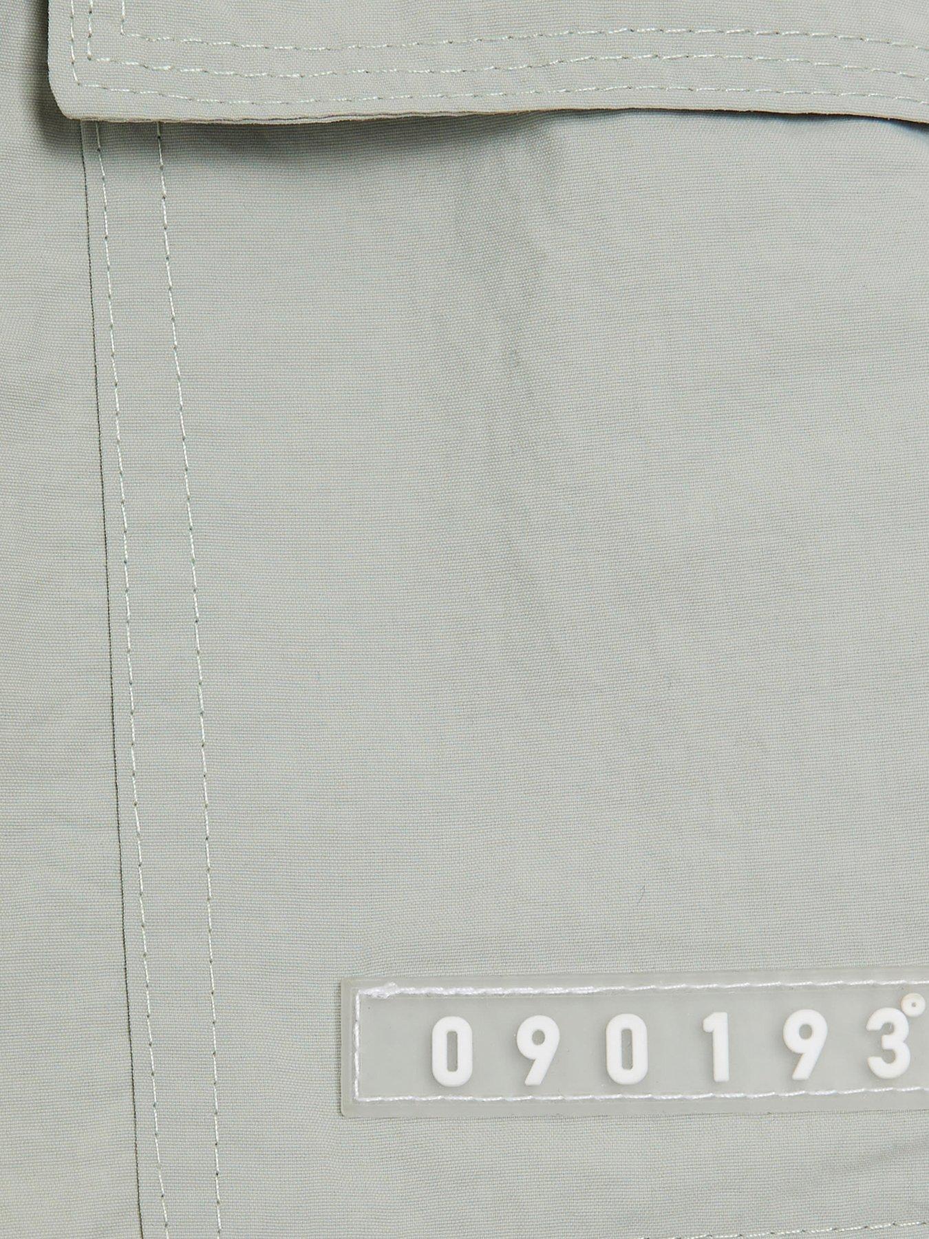 Image 4 of 4 of River Island Cargo Swim Shorts - Light Green